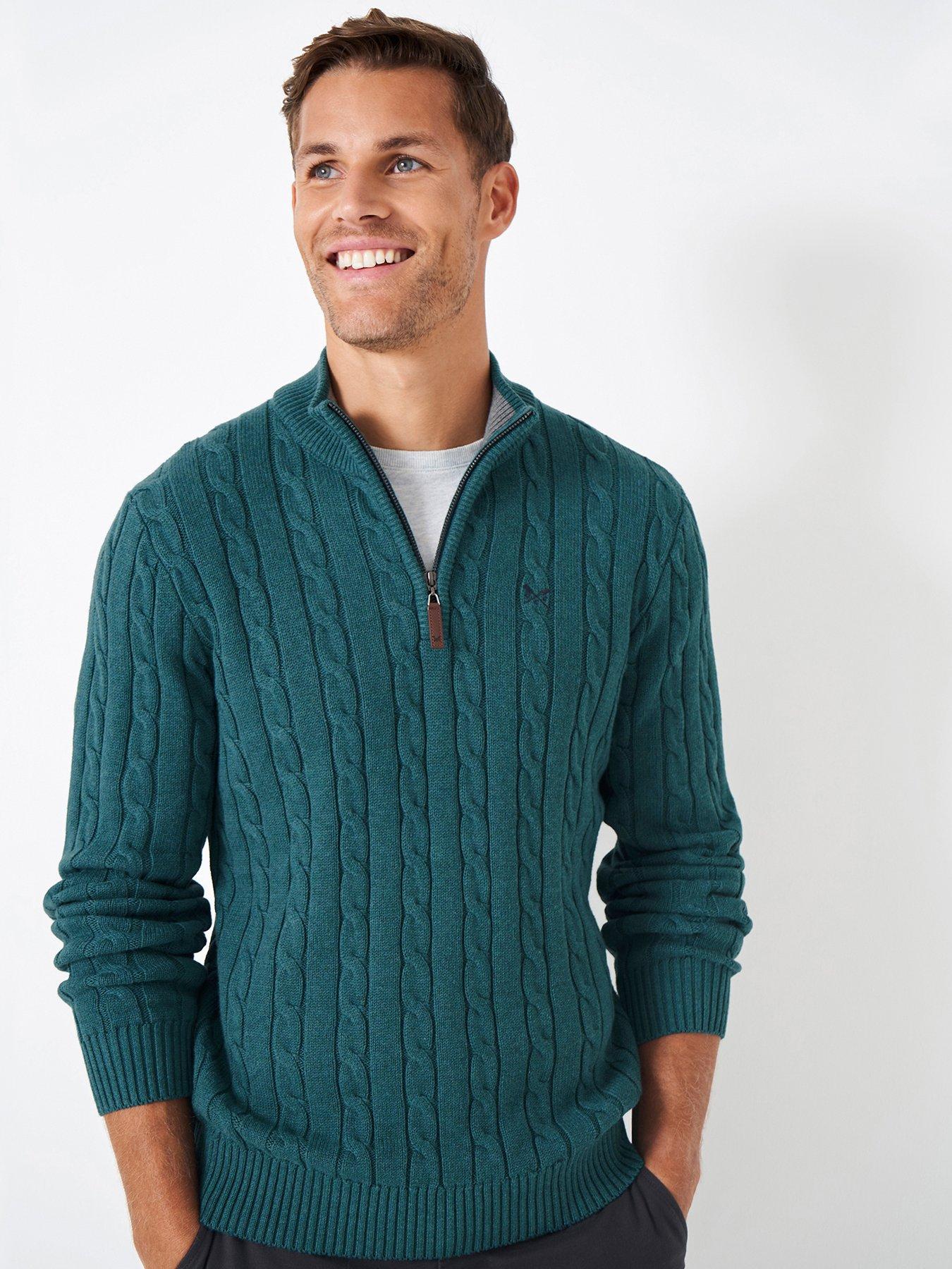 Men's Oarsman Cable Knit Crew Neck Jumper from Crew Clothing Company