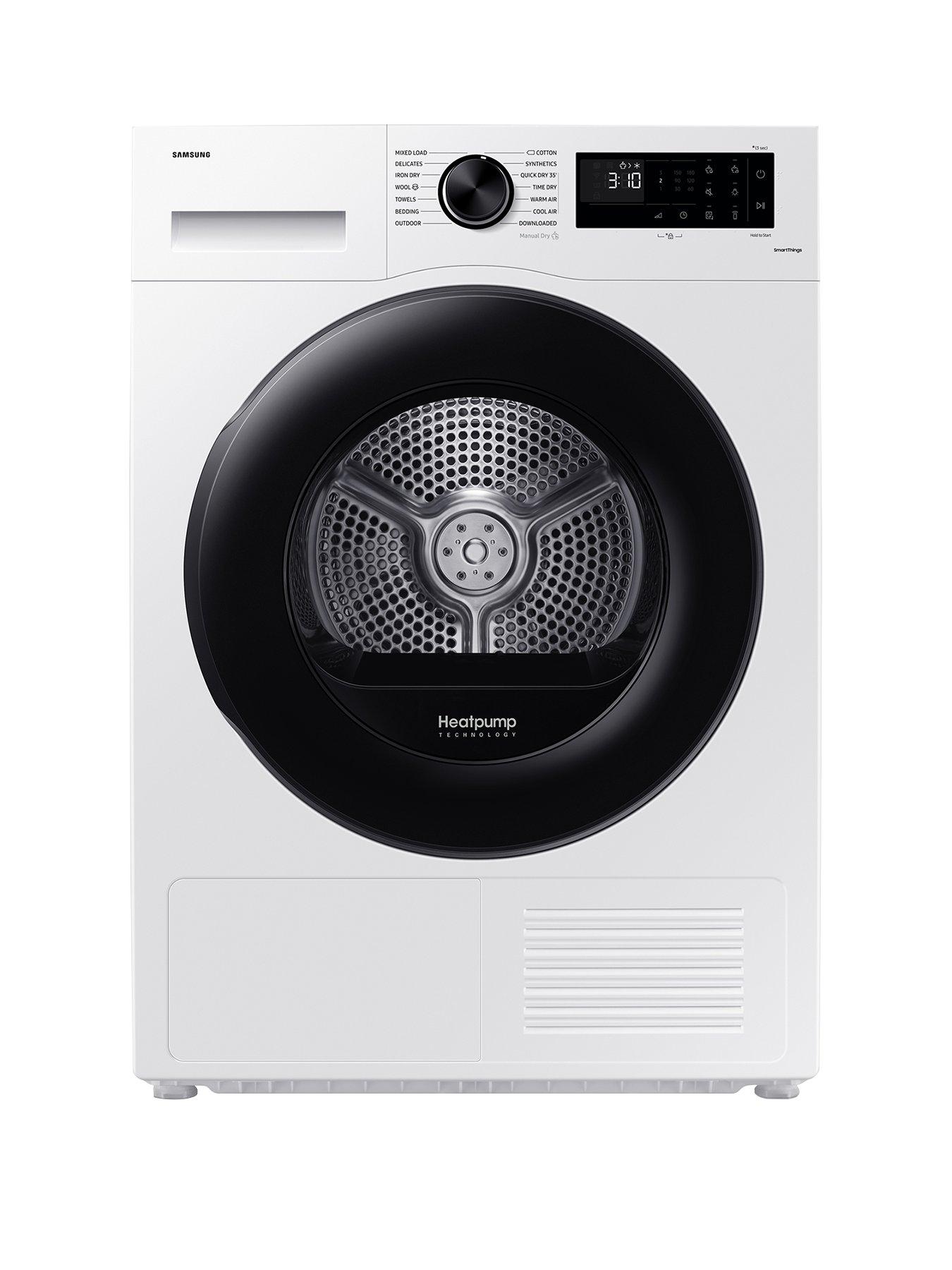 Product photograph of Samsung Series 5 Dv80cgc0b0aeeu 8kg Heat Pump Tumble Dryer With Optimaldry - White from very.co.uk