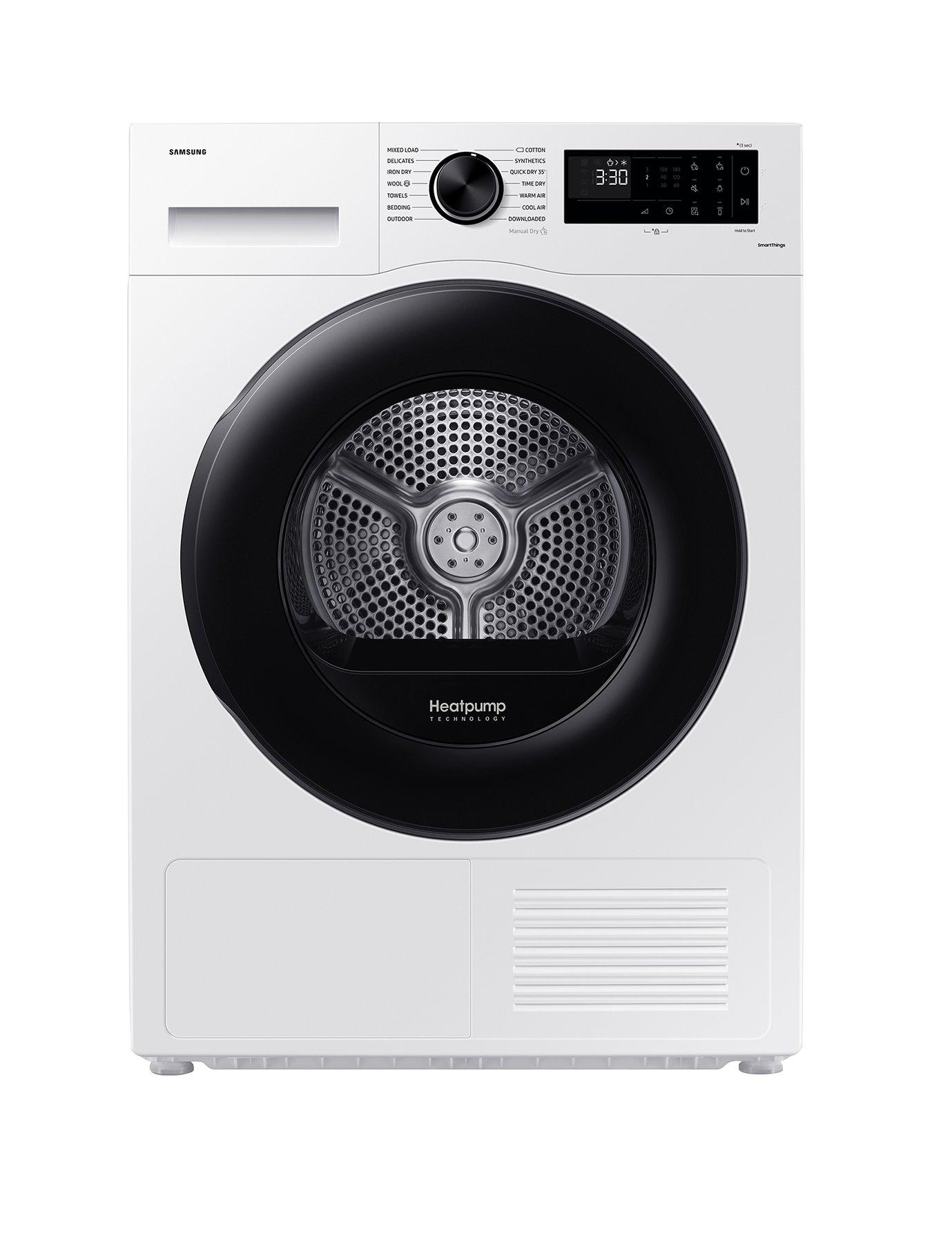 Samsung Series 5+ DV90BB5245AW/S1 OptimalDry™ Heat Pump Tumble Dryer - 9kg  Load A+++ Rated - White