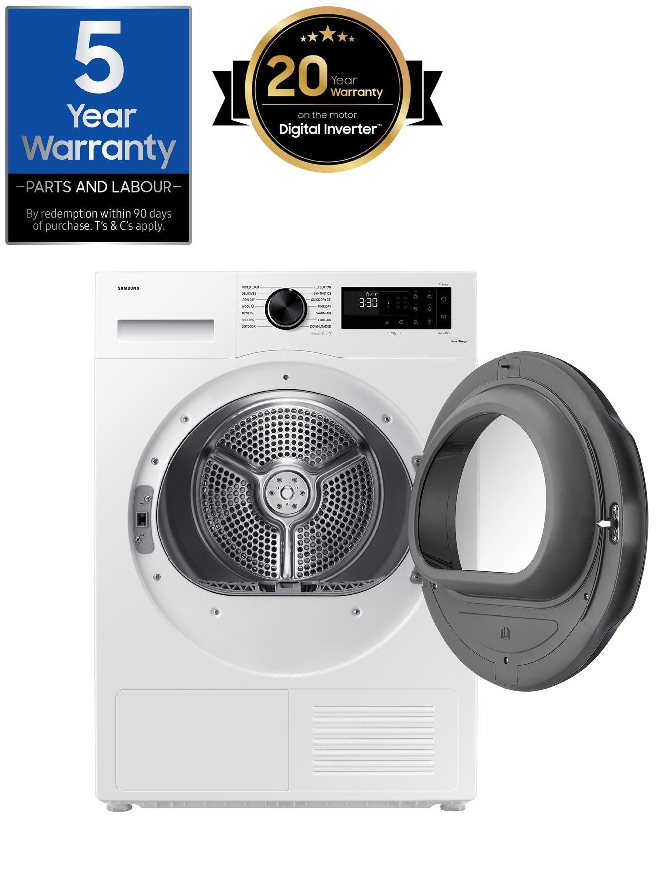 Image 2 of 7 of Samsung Series 5 AI Energy DV90CGC0A0AEEU 9kg Heat Pump Tumble Dryer with OptimalDry - White