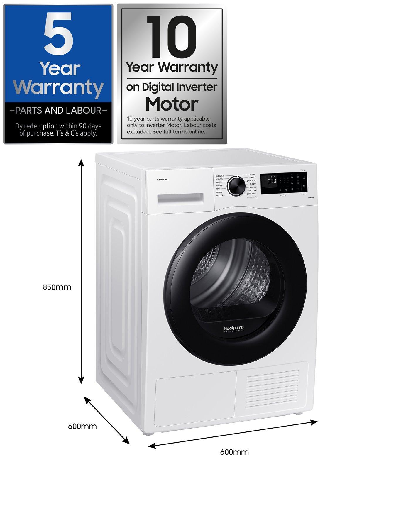 Image 7 of 8 of Samsung Series 5 AI Energy DV90CGC0A0AEEU 9kg Heat Pump Tumble Dryer with OptimalDry - White