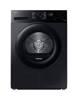 Product photograph of Samsung Series 5 Dv90cgc0a0abeu 8kg Heat Pump Tumble Dryer With Optimaldry - Black from very.co.uk