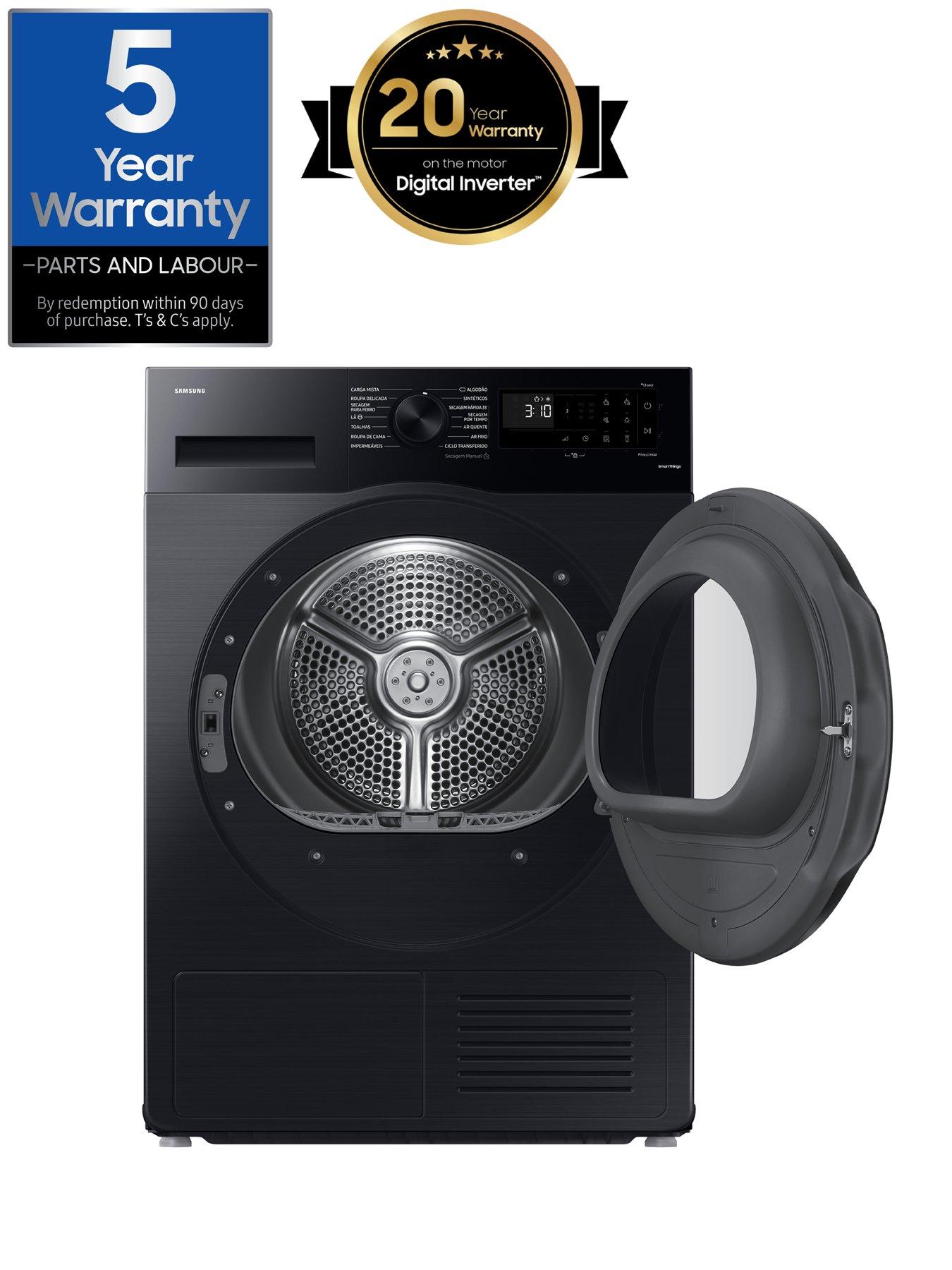 Image 2 of 7 of Samsung Series 5 AI Energy DV90CGC0A0ABEU 9kg Heat Pump Tumble Dryer with OptimalDry - Black