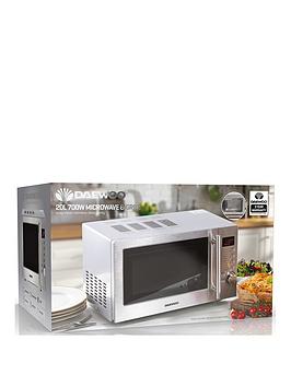 Daewoo 20L 700W Microwave With Grill Function Stainless Steel Cavity