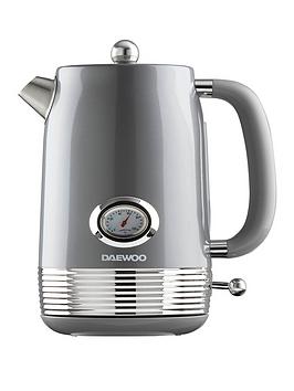 Product photograph of Daewoo Baltimore 1 5l 3kw Kettle Smoked Grey from very.co.uk