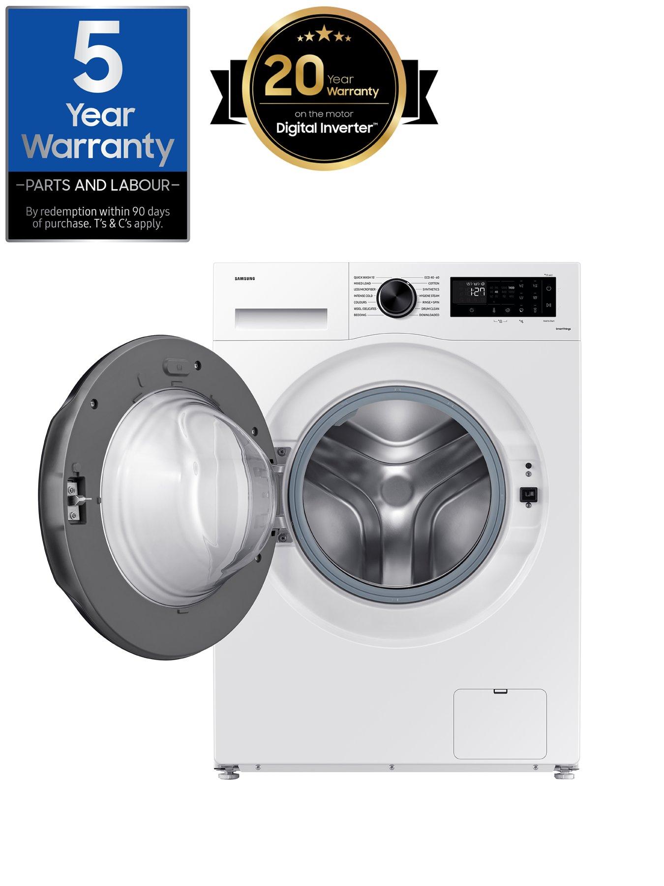 Image 2 of 7 of Samsung Series 5 AI Energy WW90CGC04DAEEU 9kg Load, 1400 Spin ecobubble Washing Machine with SmartThings - White
