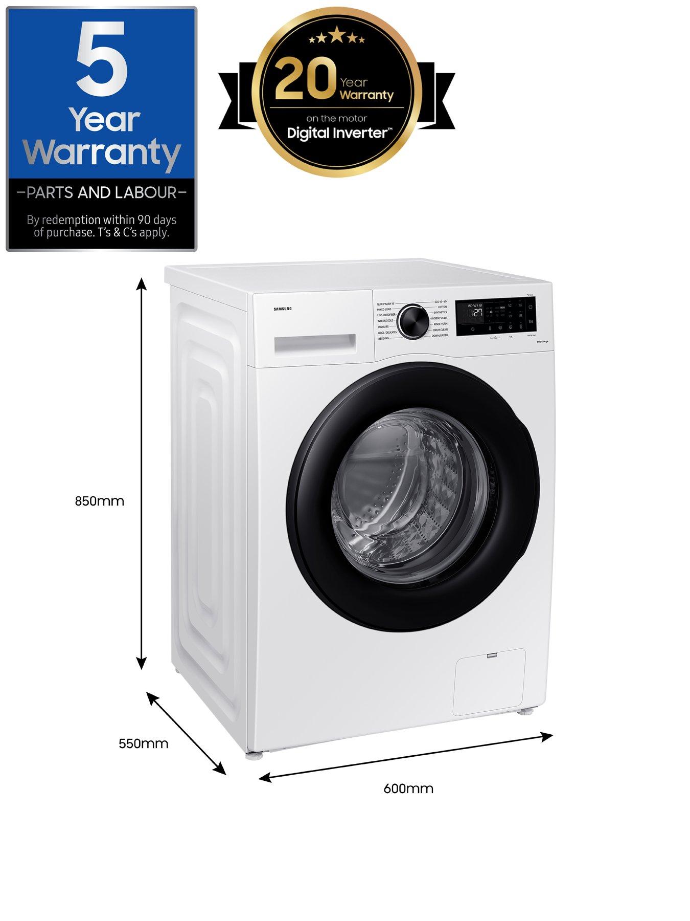 Image 7 of 7 of Samsung Series 5 AI Energy WW90CGC04DAEEU 9kg Load, 1400 Spin ecobubble Washing Machine with SmartThings - White