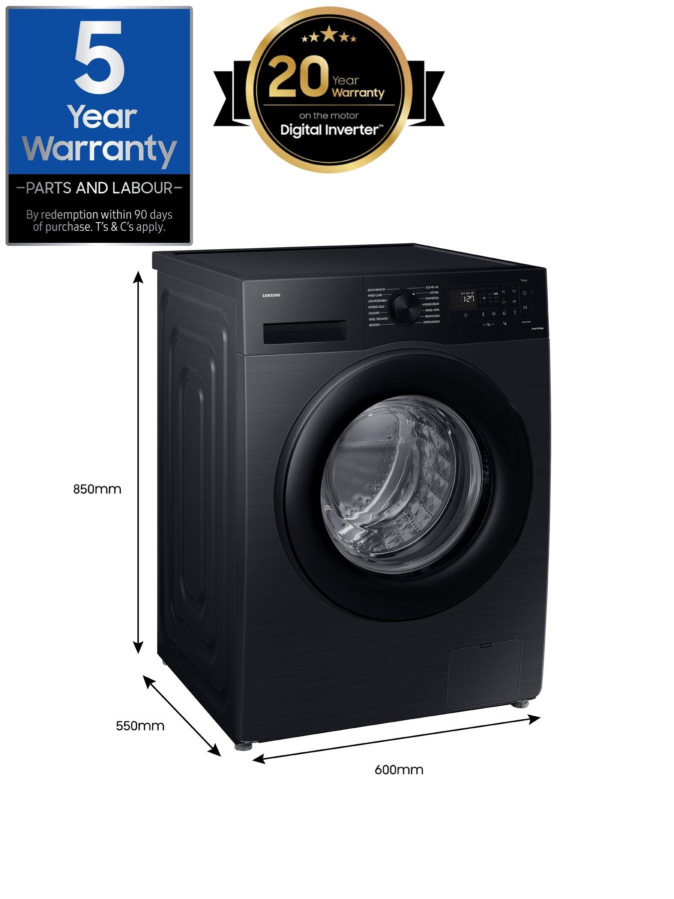 Image 7 of 7 of Samsung Series 5 AI Energy WW90CGC04DABEU 9kg Load, 1400 Spin ecobubble Washing Machine with SmartThings - Black