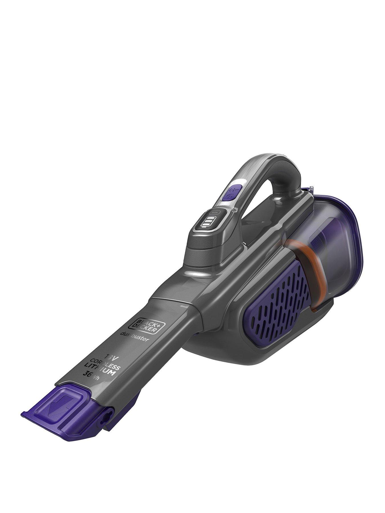 Product photograph of Black Decker Black Decker 18v Cordless Dustbuster Handheld Vacuum Cleaner With Pet Extension Bhhv520bfp-gb from very.co.uk
