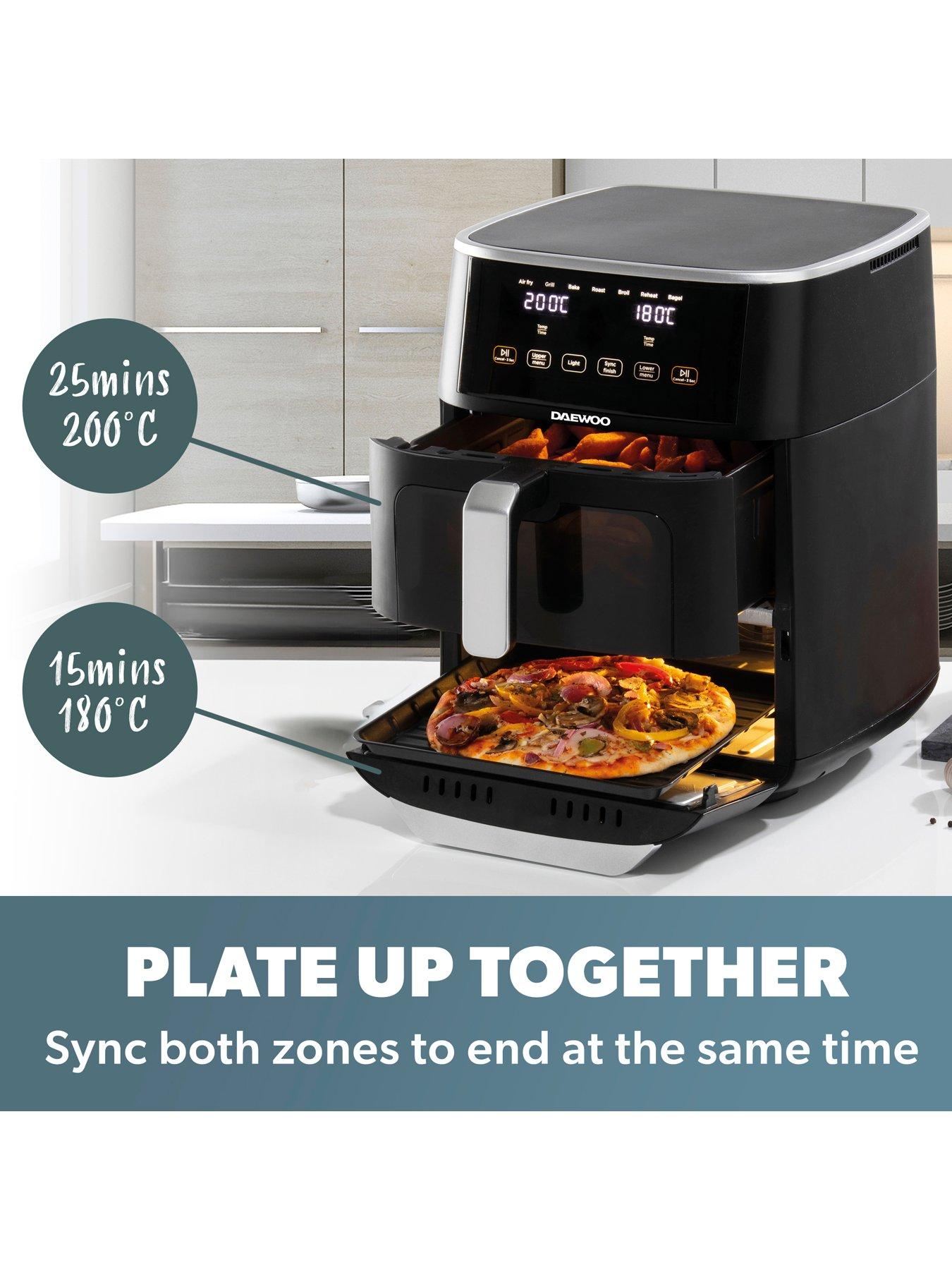 Daewoo 11L Split Draw Air fryer - 6L on the top / 5L on the bottom | Very