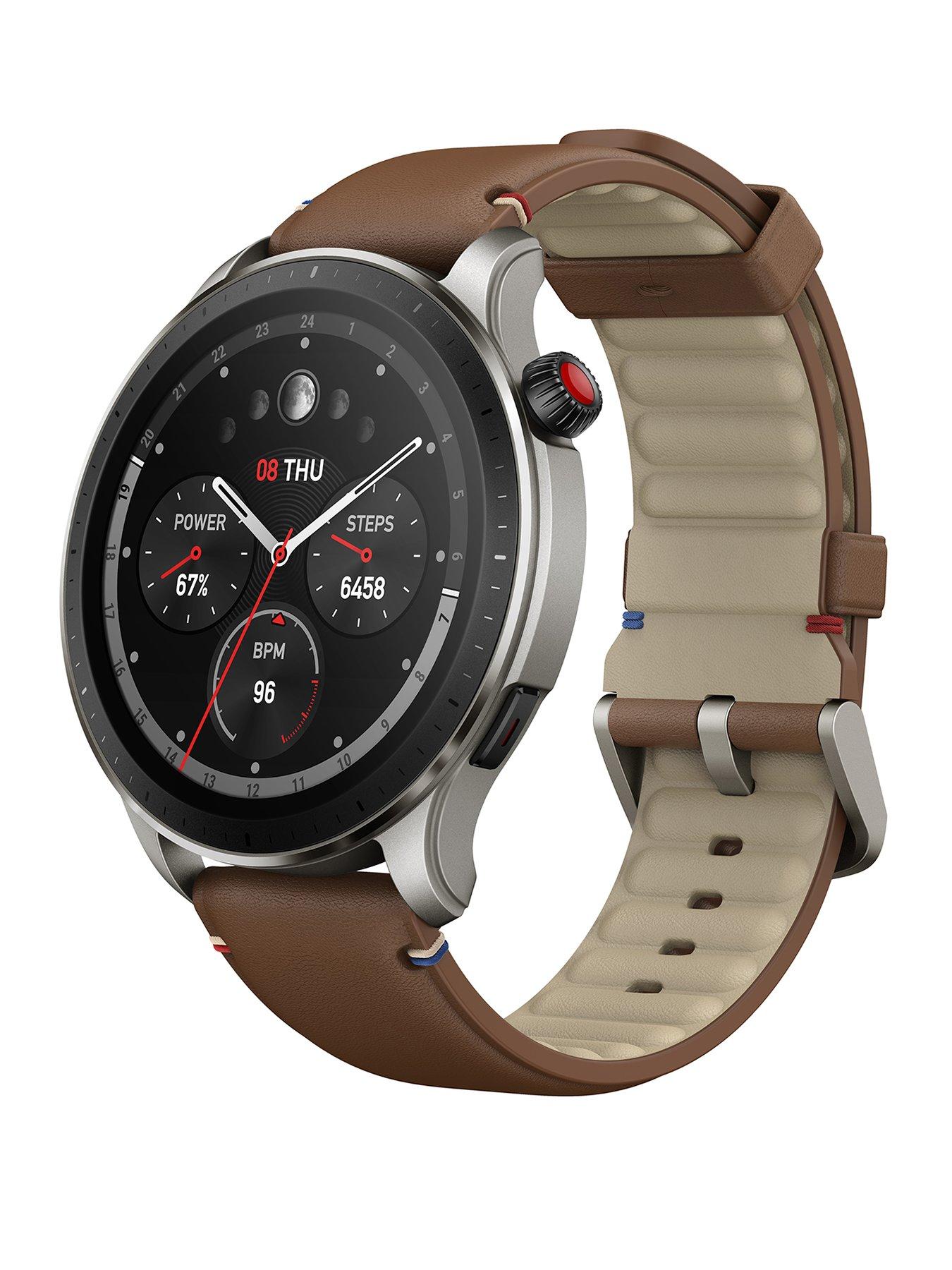 GTR 4 Fitness Watch Vintage Brown Leather