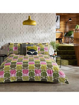 Product photograph of Orla Kiely Multi Stem 100 Cotton Duvet Cover Set from very.co.uk