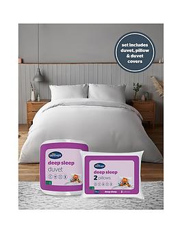 Product photograph of Silentnight 10 5 Tog Bedding Bundle - White from very.co.uk