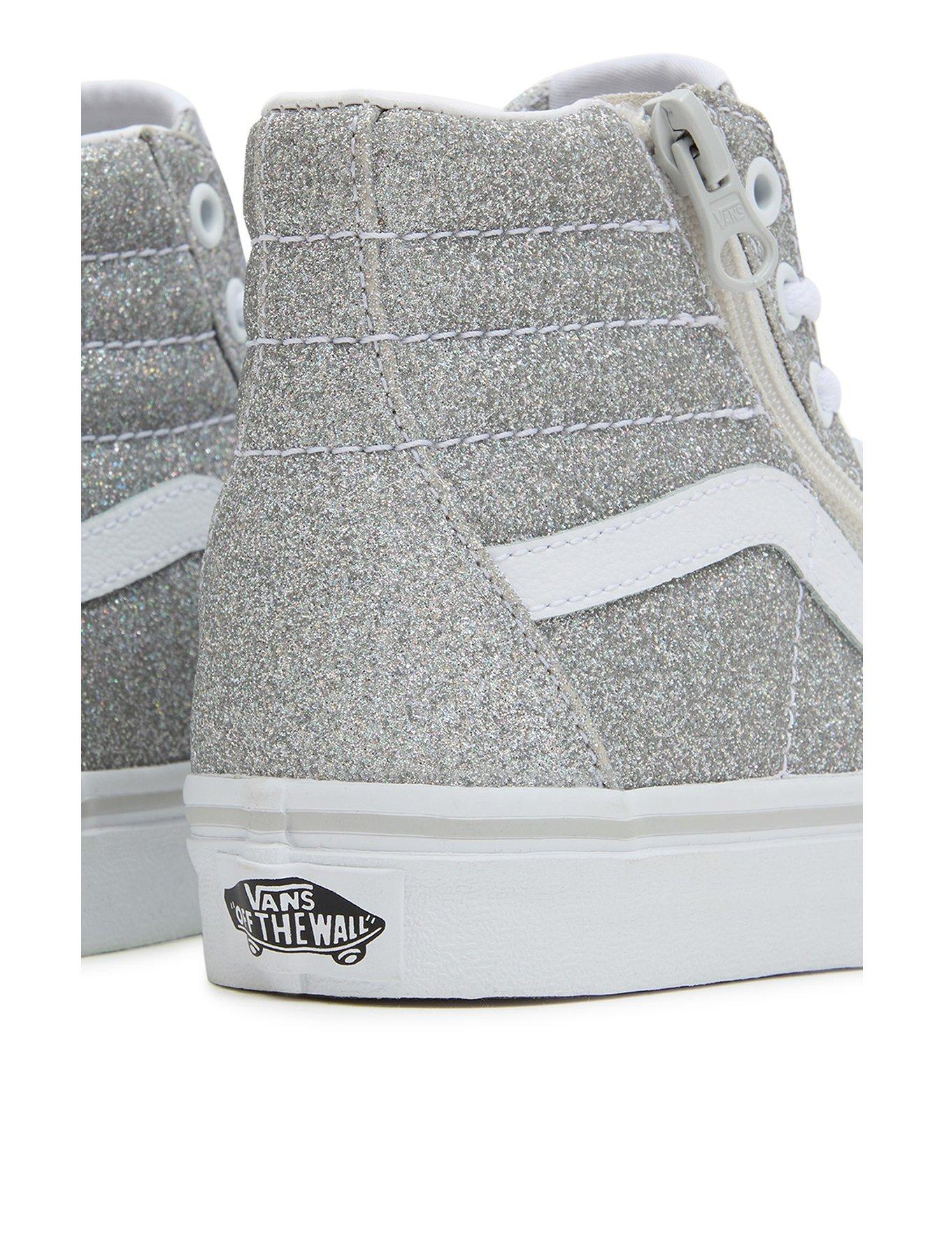 Sparkly vans womens high on sale tops