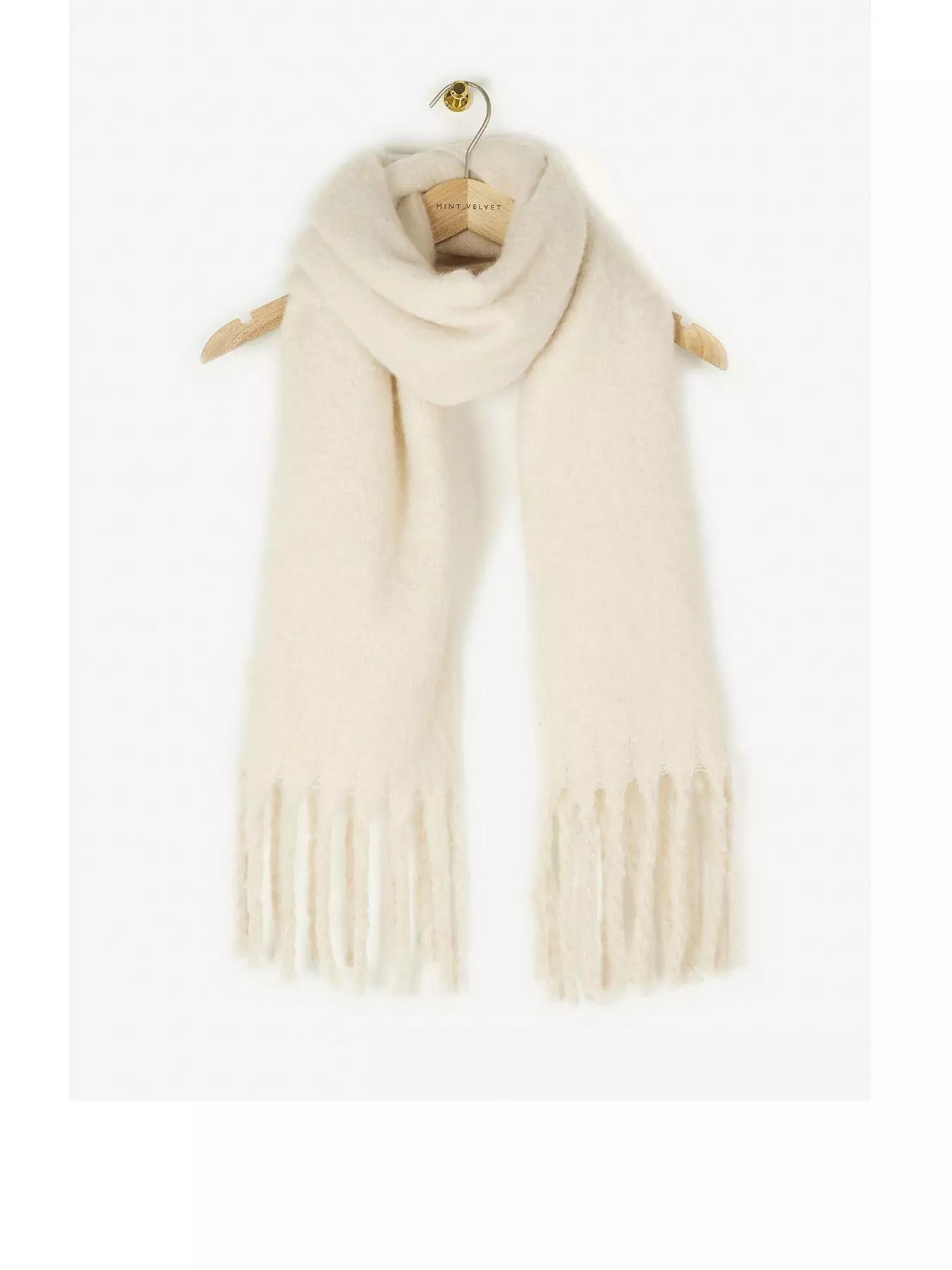 Ivory brushed scarf