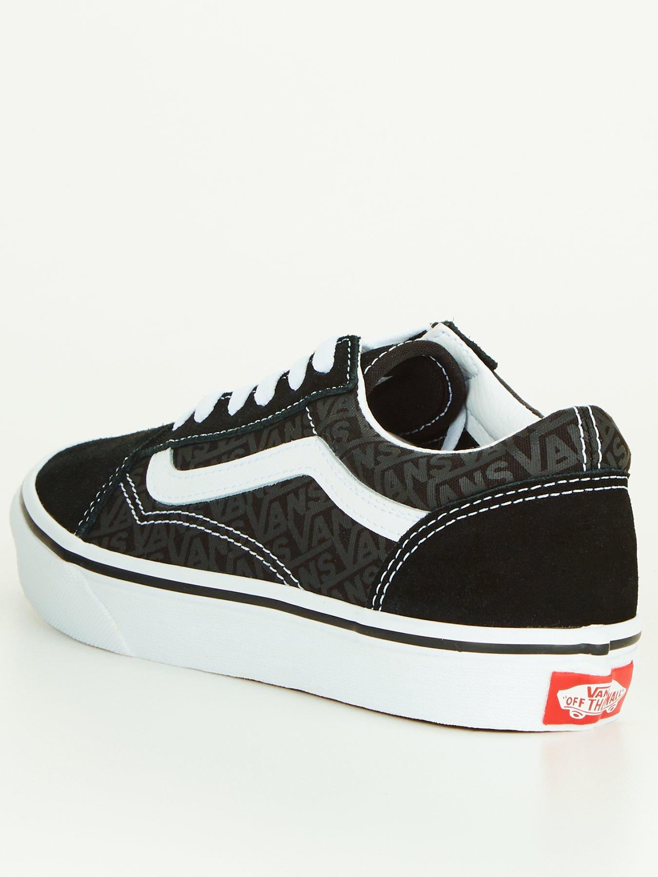 Vans black and white old store skool junior