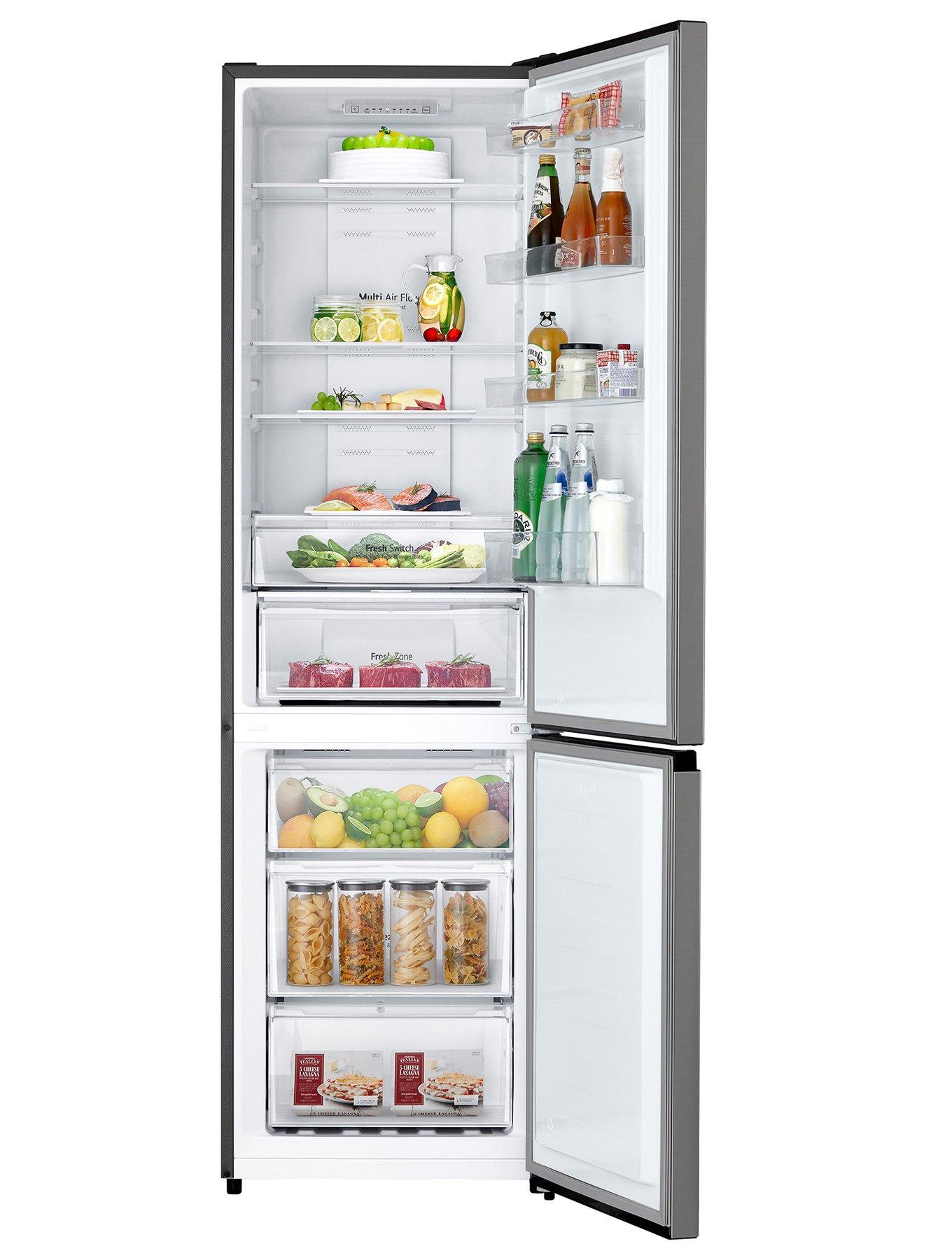 Lg silver fridge deals freezer