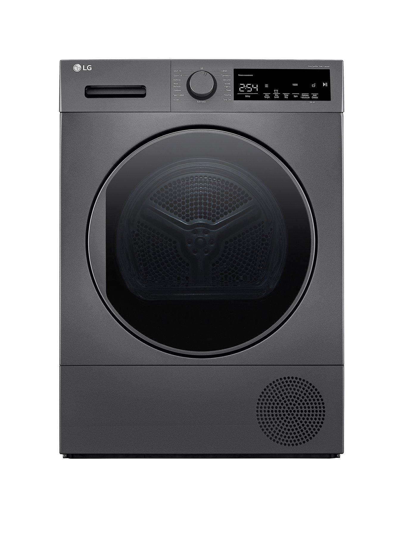 Product photograph of Lg Fdt208s 8kg Heat Pump Tumble Dryer - Dark Silver - A Rated from very.co.uk
