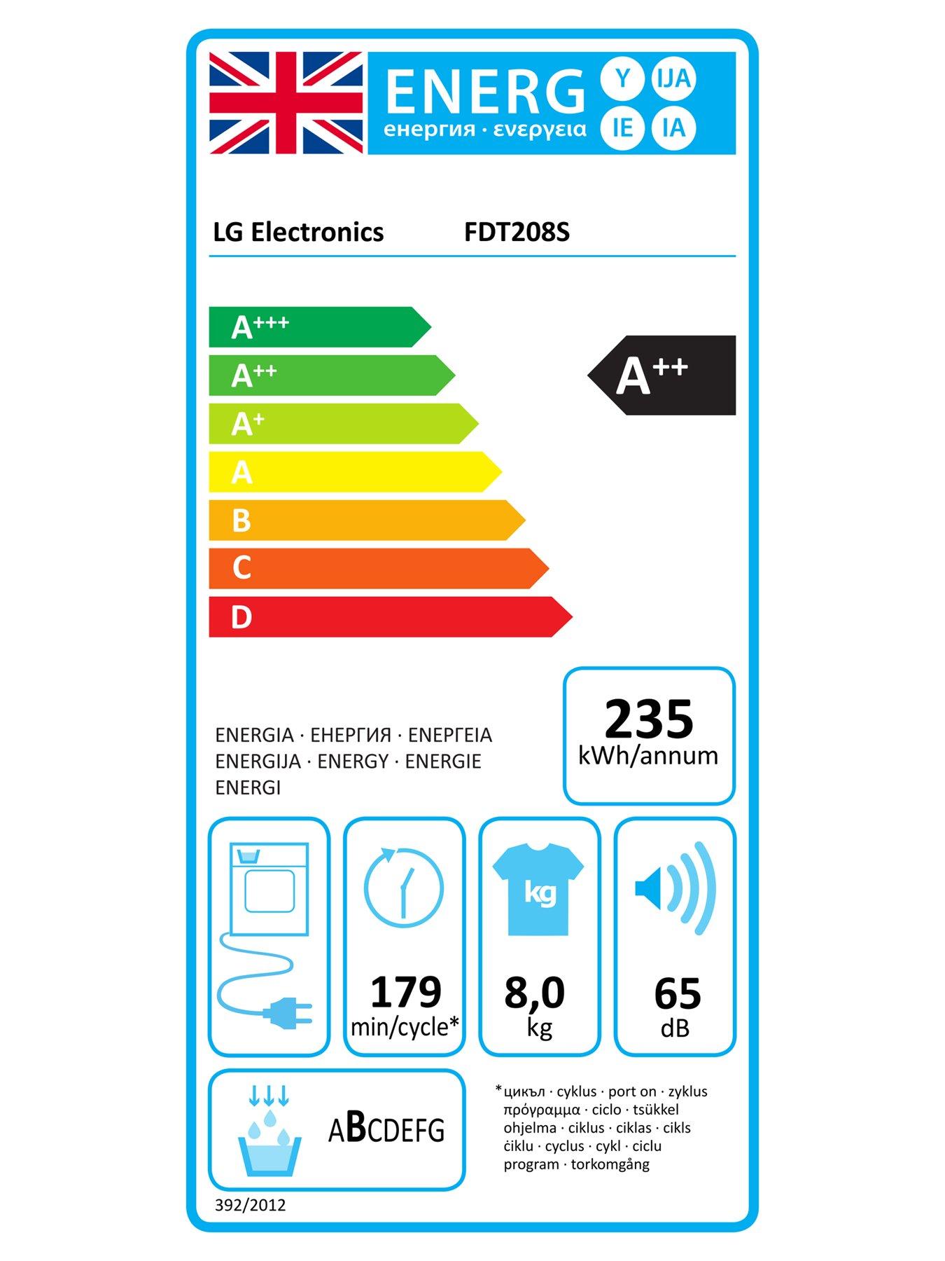Image 7 of 7 of LG FDT208S 8kg Heat Pump Tumble Dryer - Dark Silver - A++ Rated