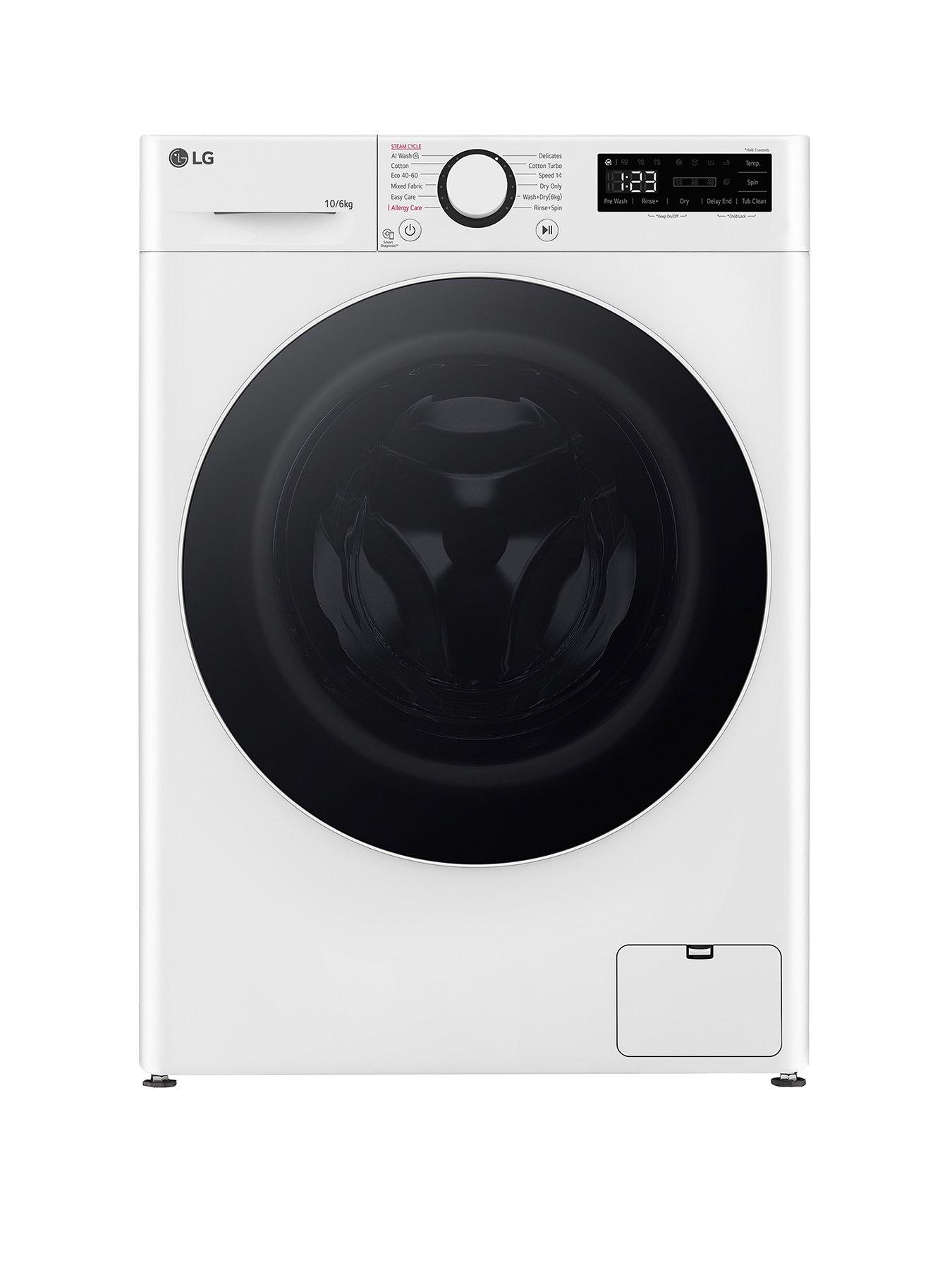 LG Series 4 AI Direct DriveT FWY606WWLN1 10kg Wash 6kg Dry 1400rpm -White - A-10% / D Rated
