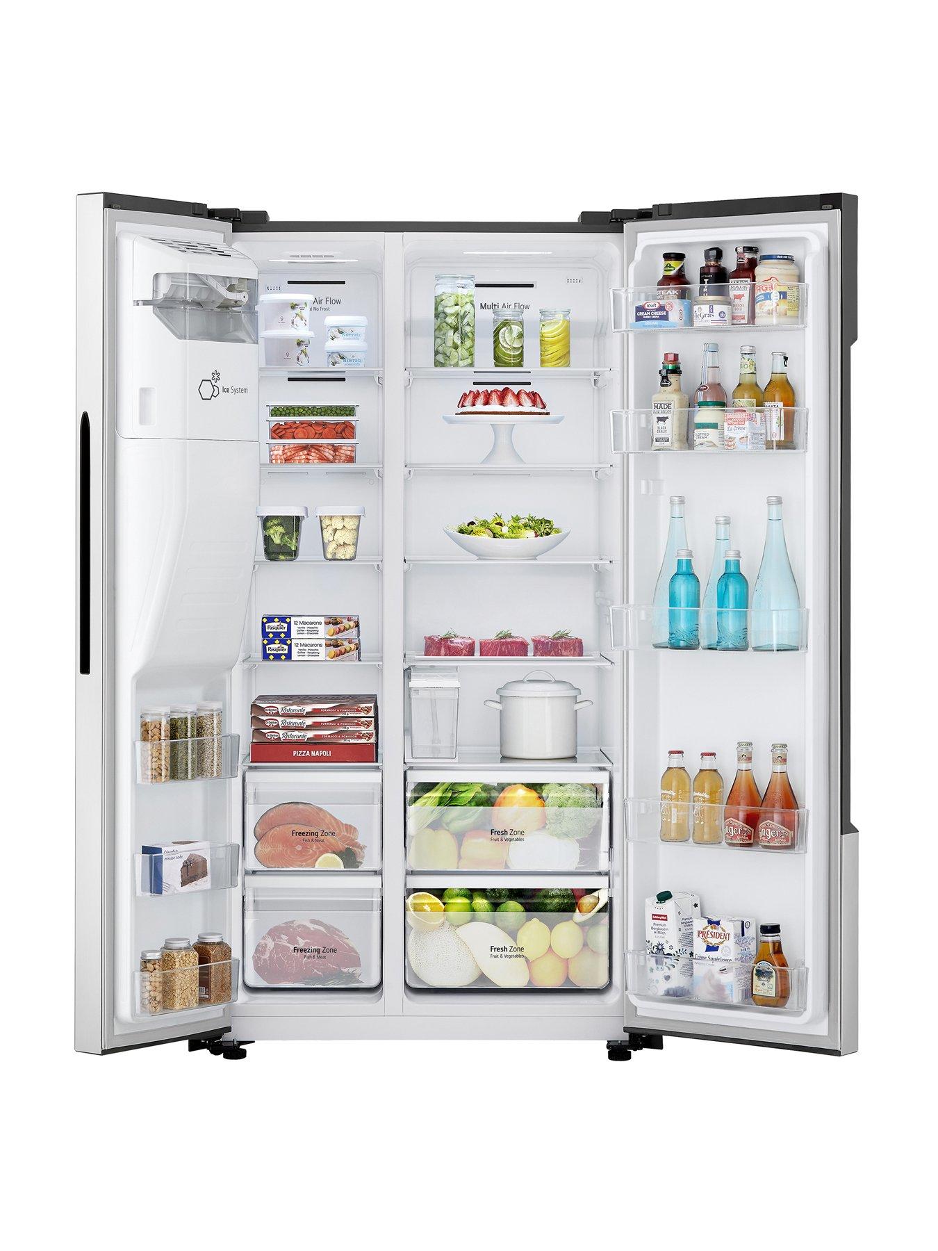 LG GSM32HSBEH SidebySide Total No Frost Fridge Freezer with NonPlumbed Water & Ice Dispenser