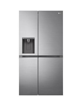 Lg Naturefresh Gslv71Pztd Side-By-Side Fridge Freezer With Non-Plumbed Water  Ice Dispenser - Shiny Steel - 635L