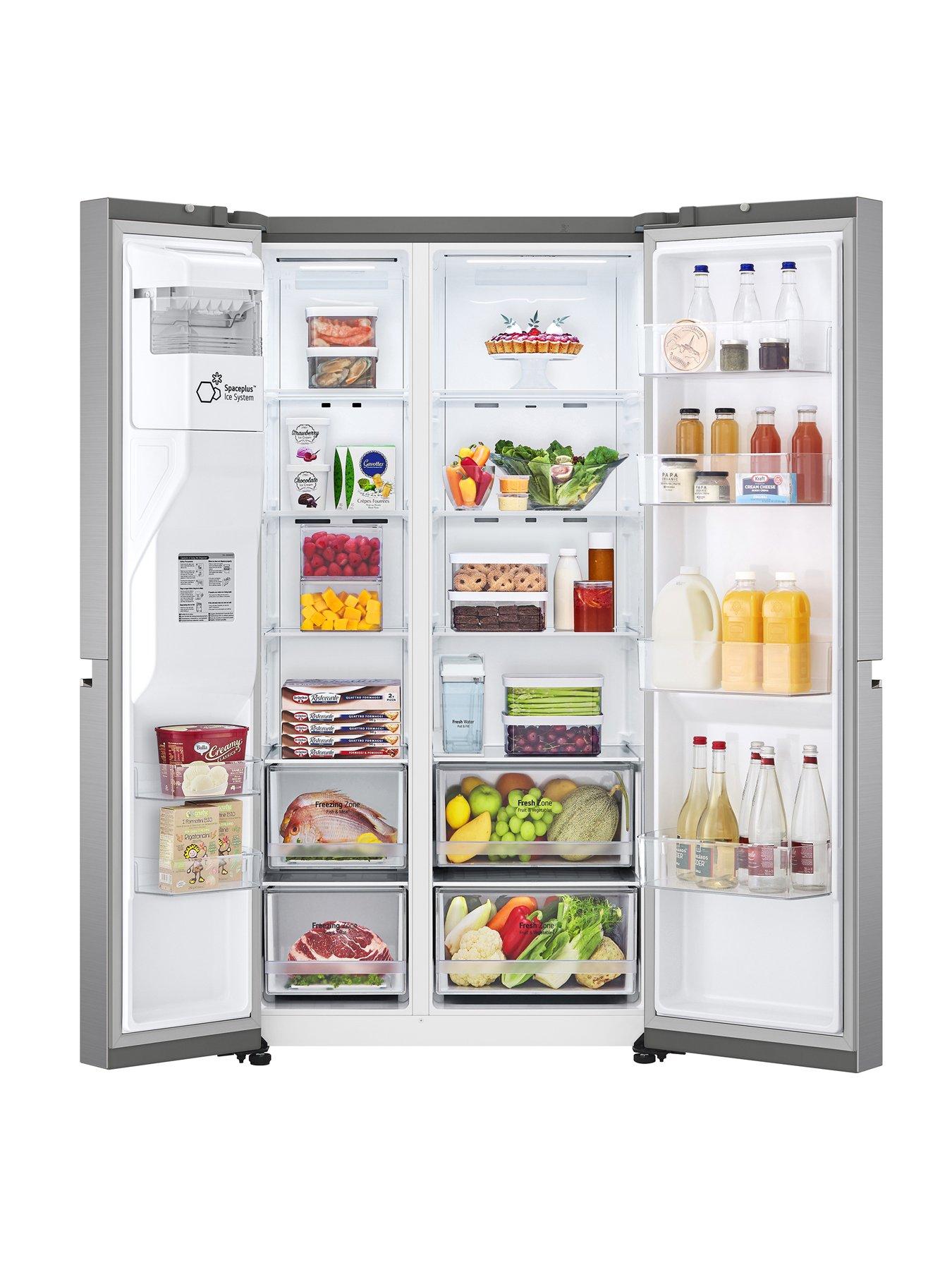 Image 2 of 7 of LG NatureFRESH GSLV71PZTD Side-by-Side Fridge Freezer with Non-Plumbed&nbsp;Water &amp; Ice&nbsp;Dispenser&nbsp;- Shiny Steel - 635L