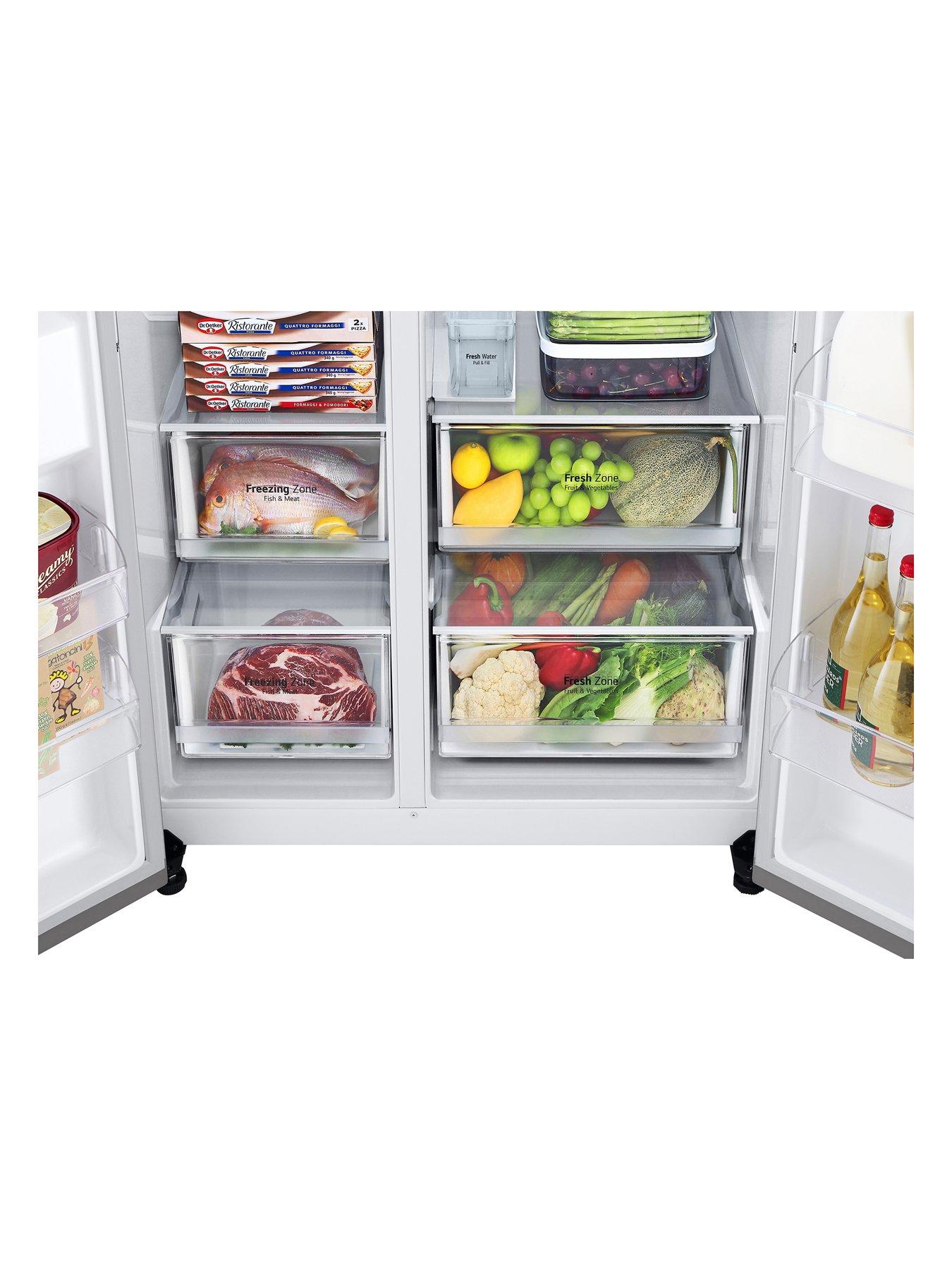 Image 5 of 7 of LG NatureFRESH GSLV71PZTD Side-by-Side Fridge Freezer with Non-Plumbed&nbsp;Water &amp; Ice&nbsp;Dispenser&nbsp;- Shiny Steel - 635L