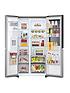  image of lg-instaview-gsgv81pyll-side-by-side-americannbspfridge-freezer-with-non-plumbed-water-amp-ice-dispenser-prime-silver-635l-e-rated