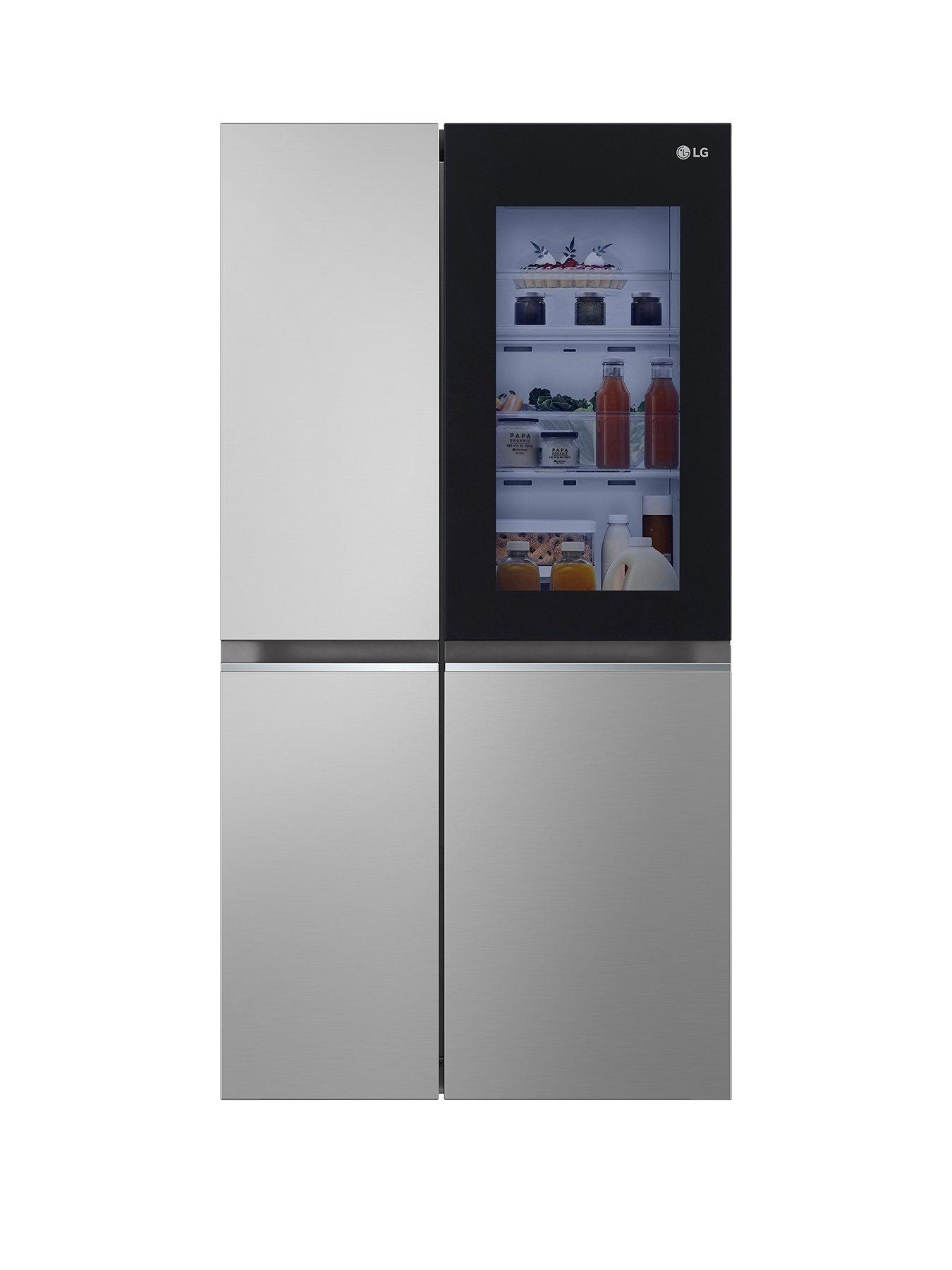 undefined InstaView GSVV80PYLL Side-by-Side 60/40 American Fridge Freezer - Prime Silver - 655L - E Rated