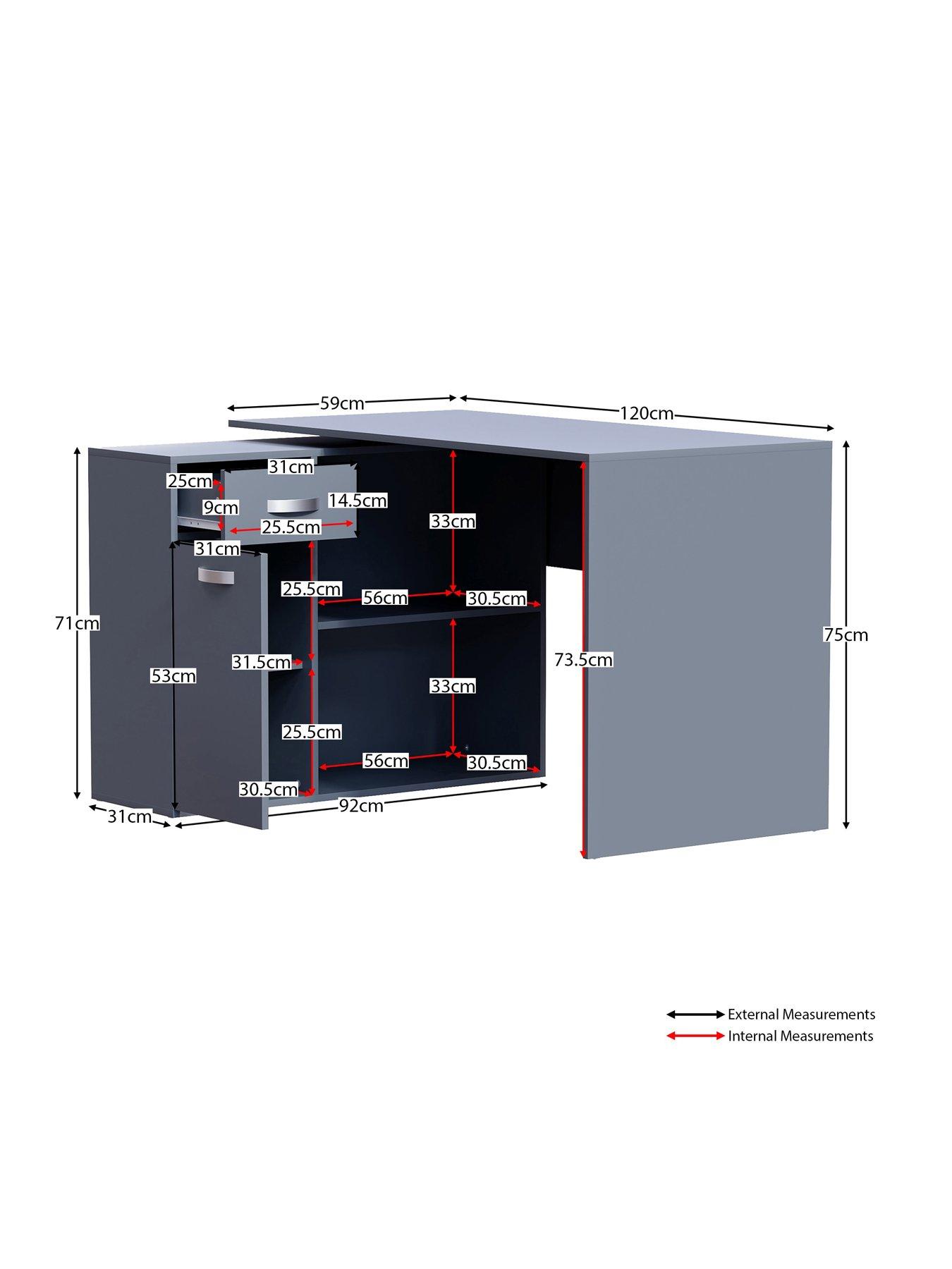 Image 7 of 7 of Vida Designs Longton Adjustable Computer Desk