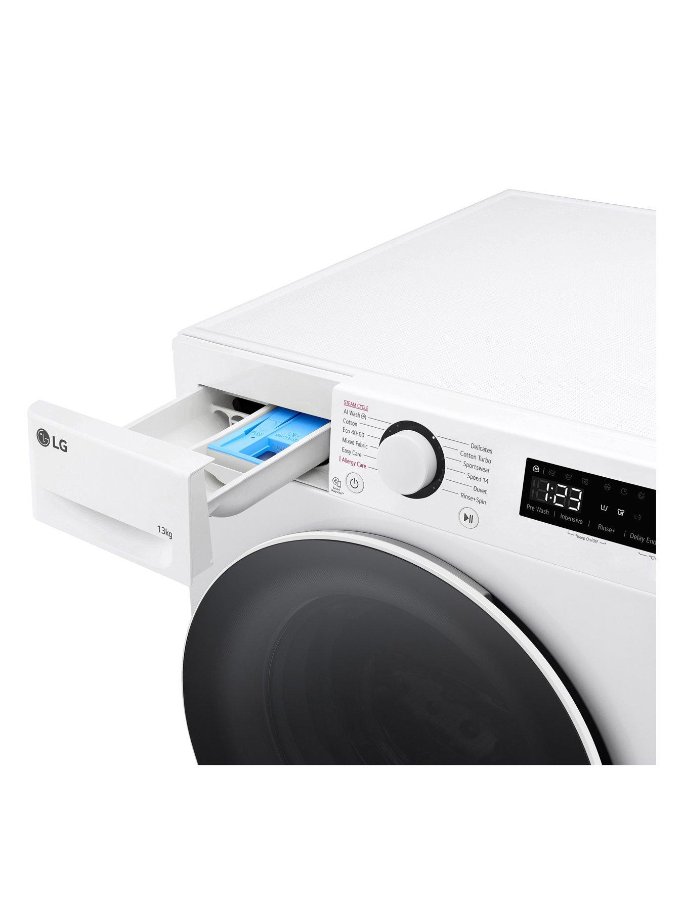 LG TurboWash F4Y513WWLN1 13kg Wash 1400 Spin Washing Machine White Very