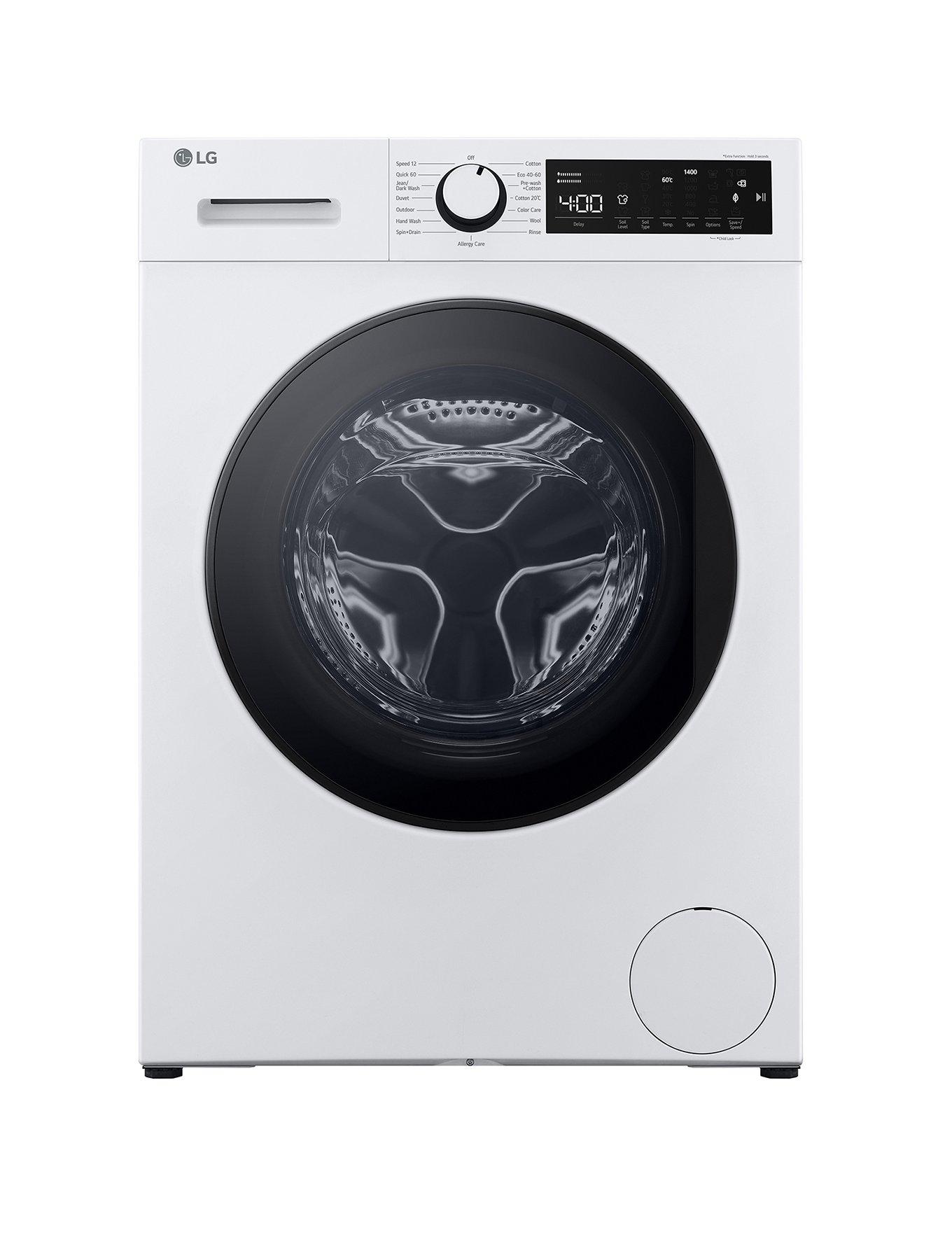 Product photograph of Lg Steam F4t209wse 9kg Washing Machine - White from very.co.uk