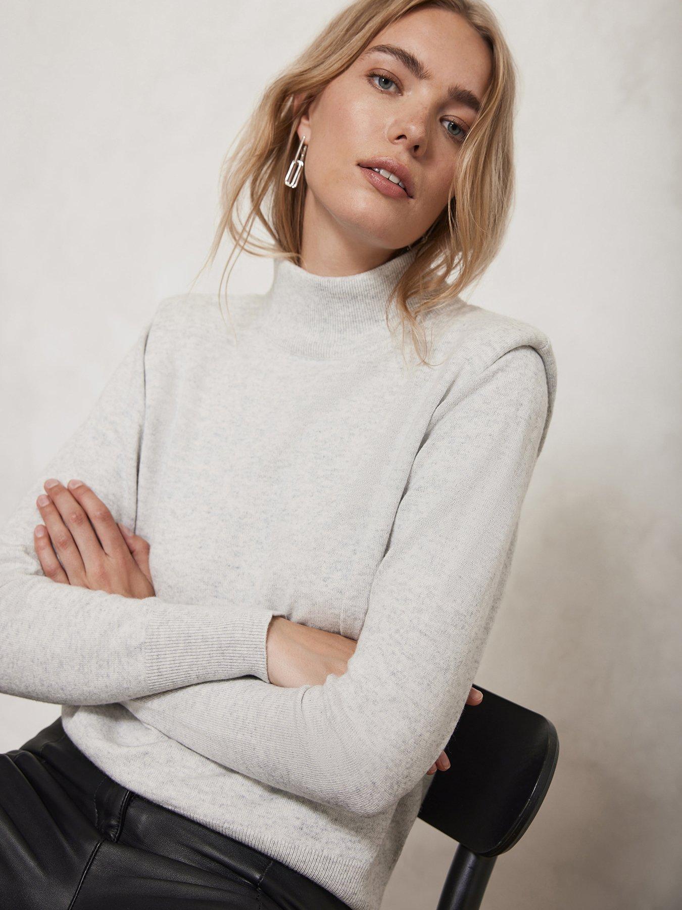 Grey Tuck Shoulder Jumper