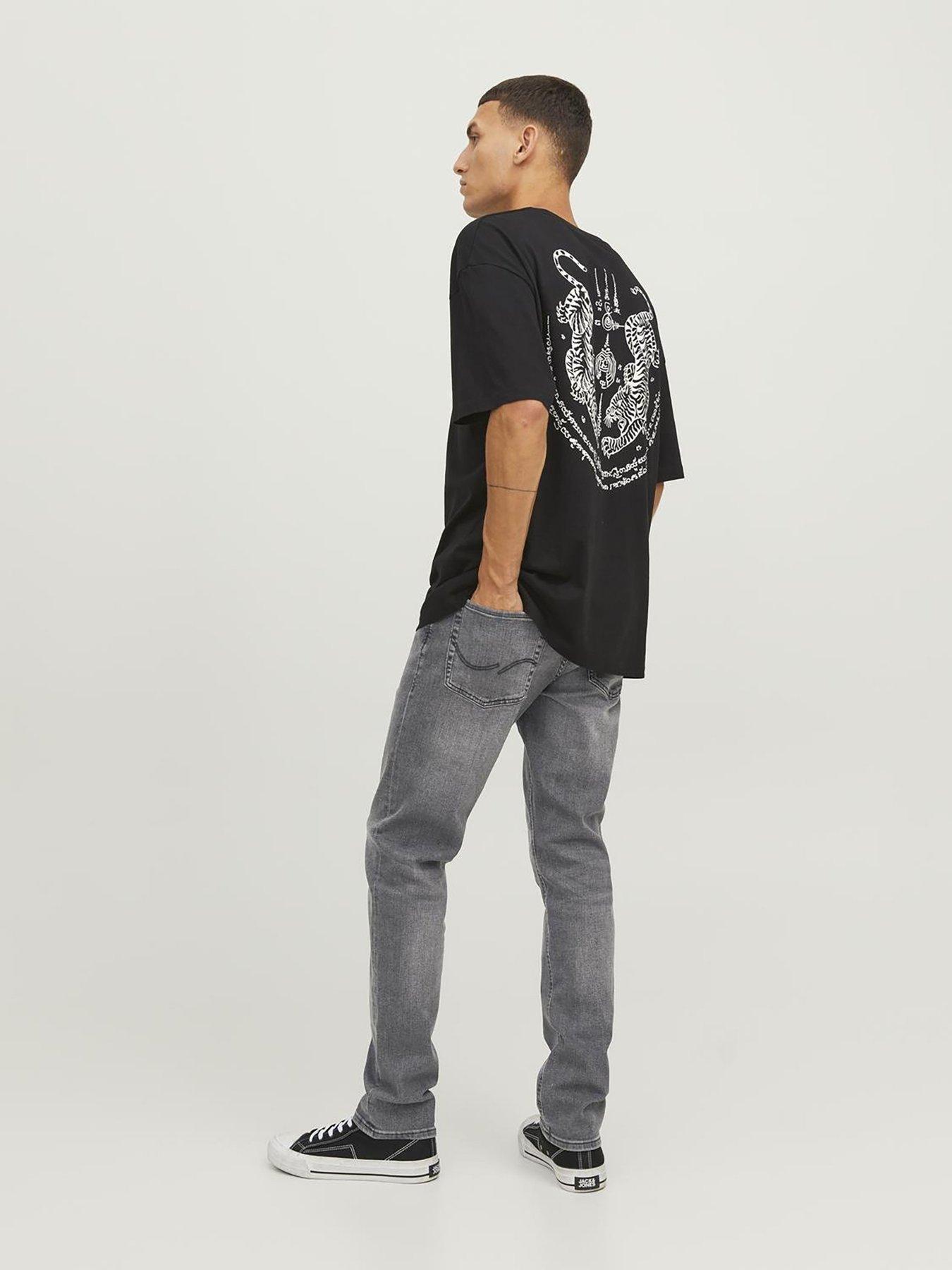 Image 2 of 6 of Jack & Jones Glenn Slim Fit Jeans - Grey