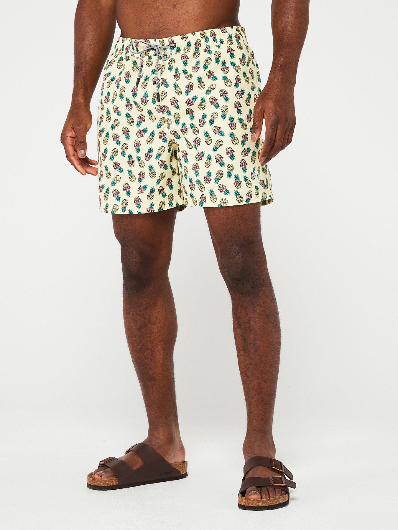 Men's pineapple print shorts deals