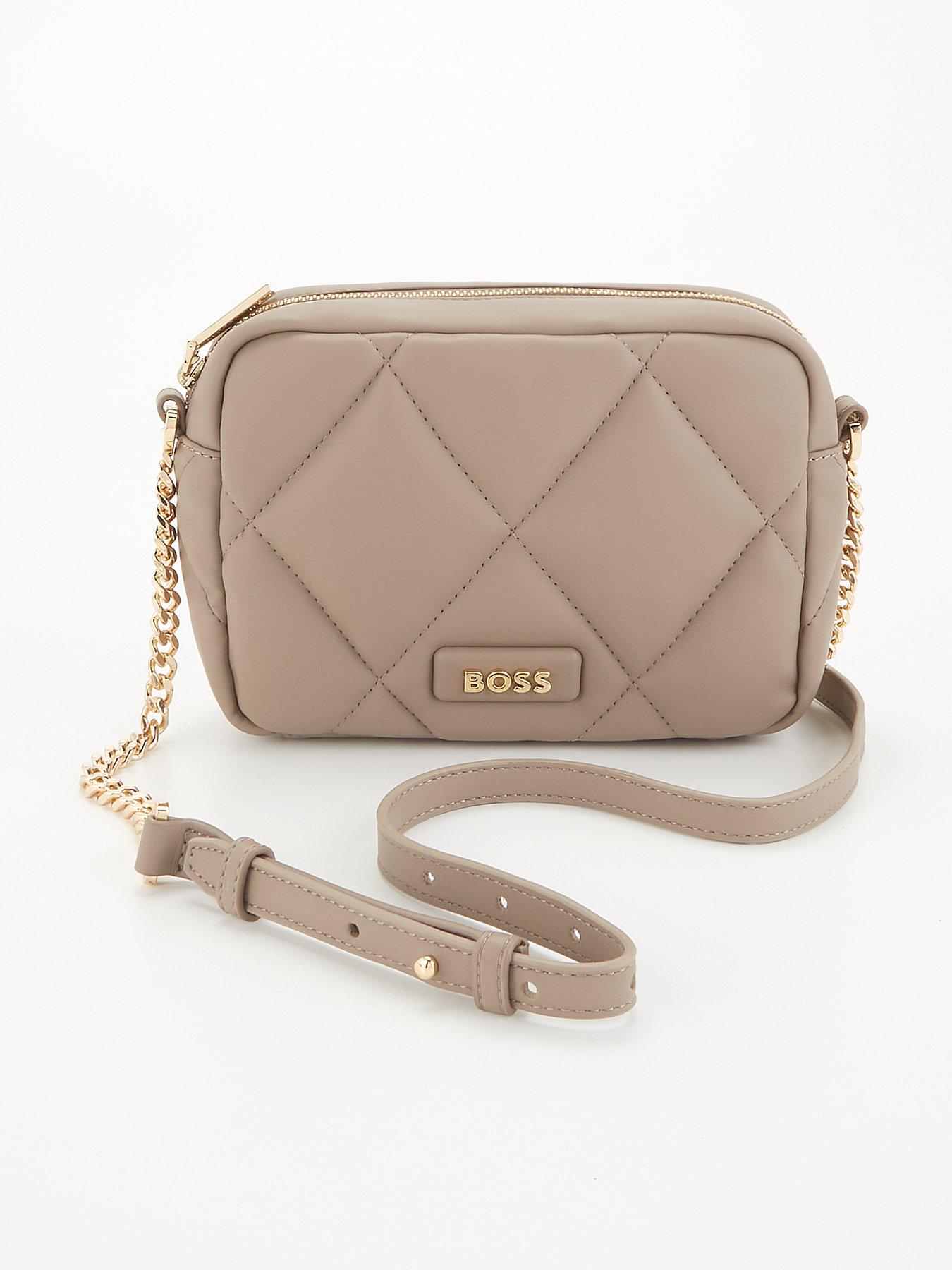 BOSS Abelie Quilted Crossbody Beige very