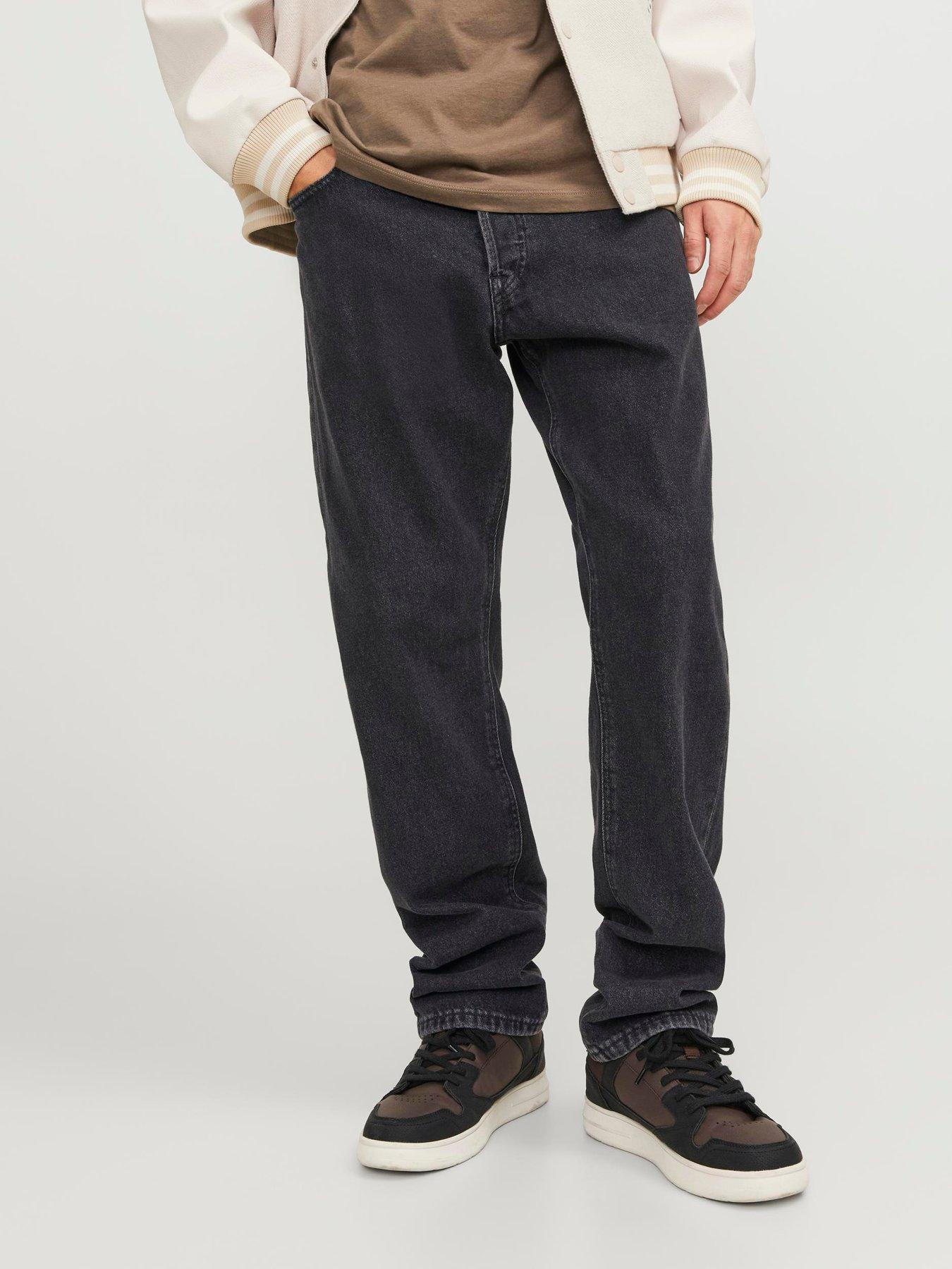 Jack & Jones Jack & Jones Chris Relaxed Fit Jeans, Black, Size 34, Inside Leg Regular, Men