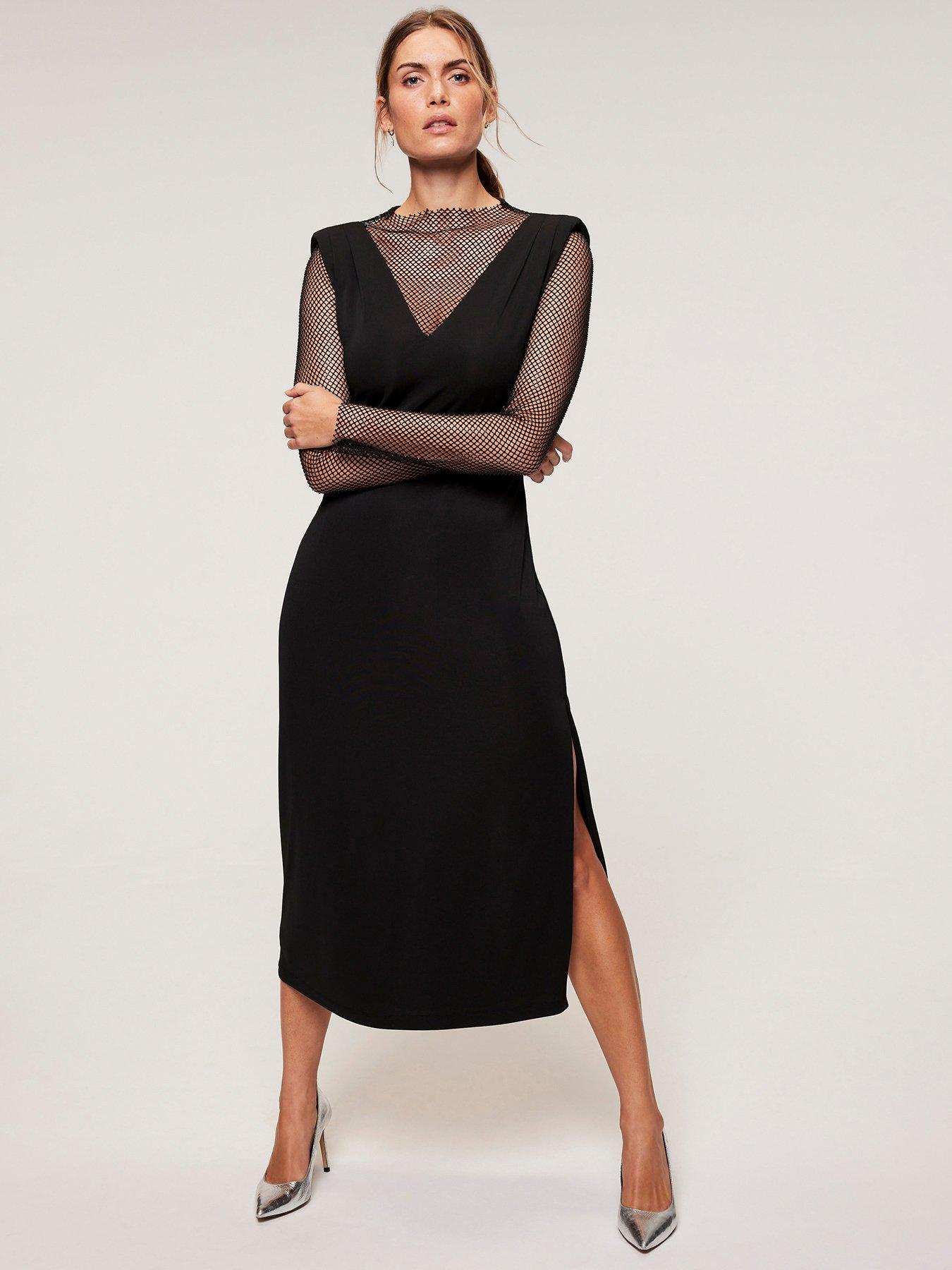 Mesh v neck dress 2025