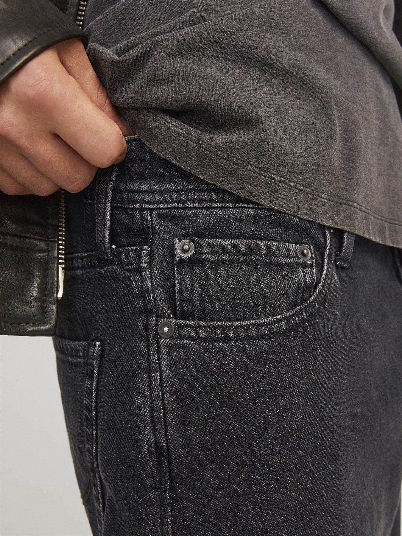 Image 4 of 5 of Jack & Jones Eddie Loose Fit Jeans - Black