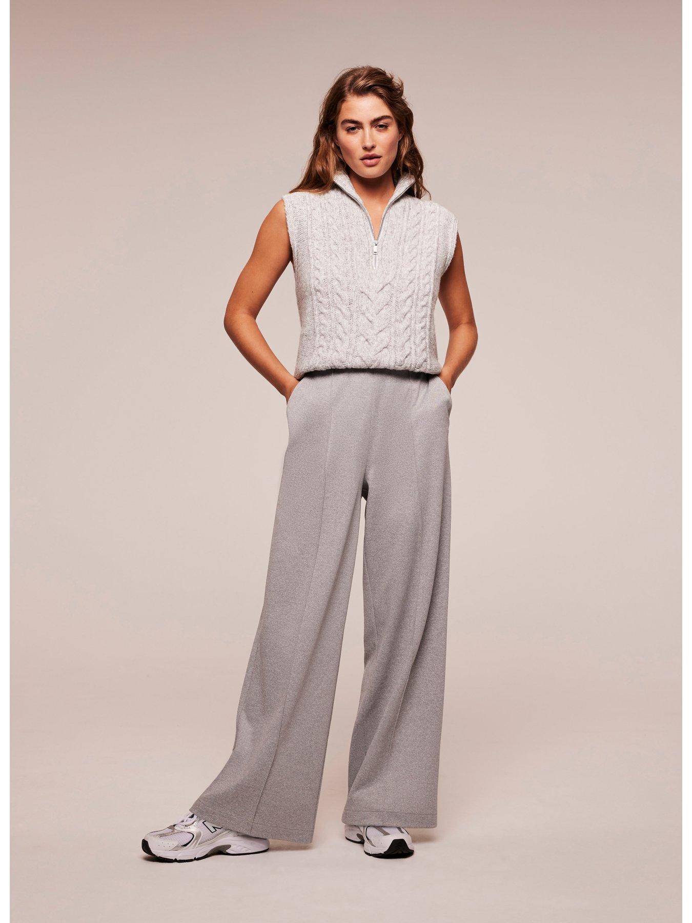 Mint Velvet Women's Leggings L Grey 100% Polyester