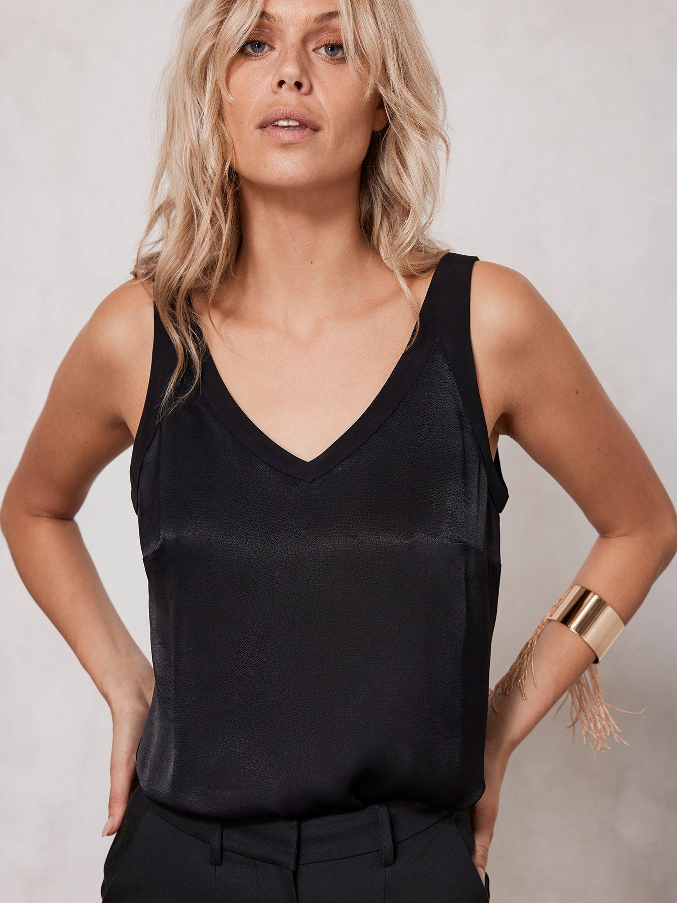 Mint Velvet Black Blocked Detail Cami Very