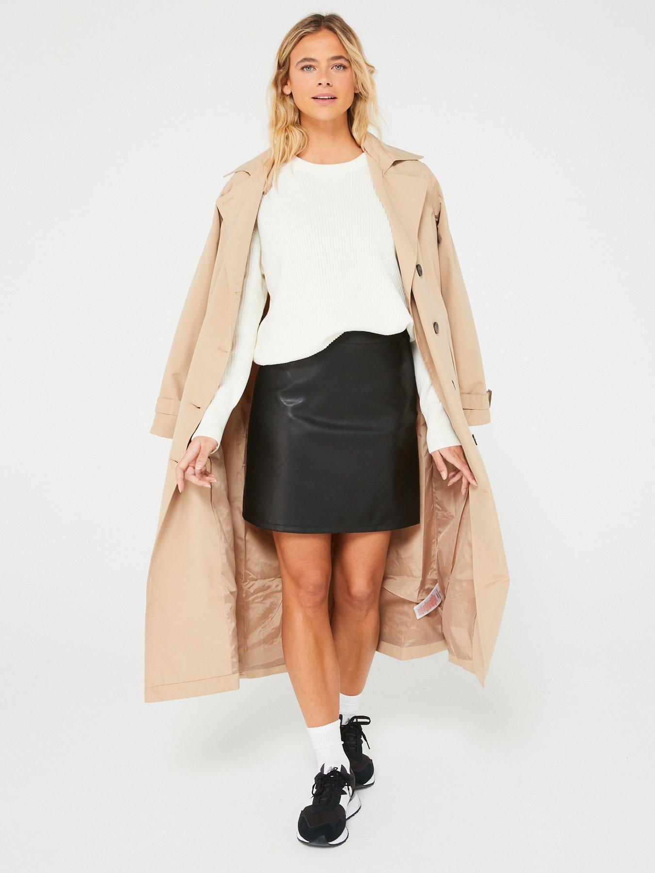 Fight Back Faux Leather Mini Skirt