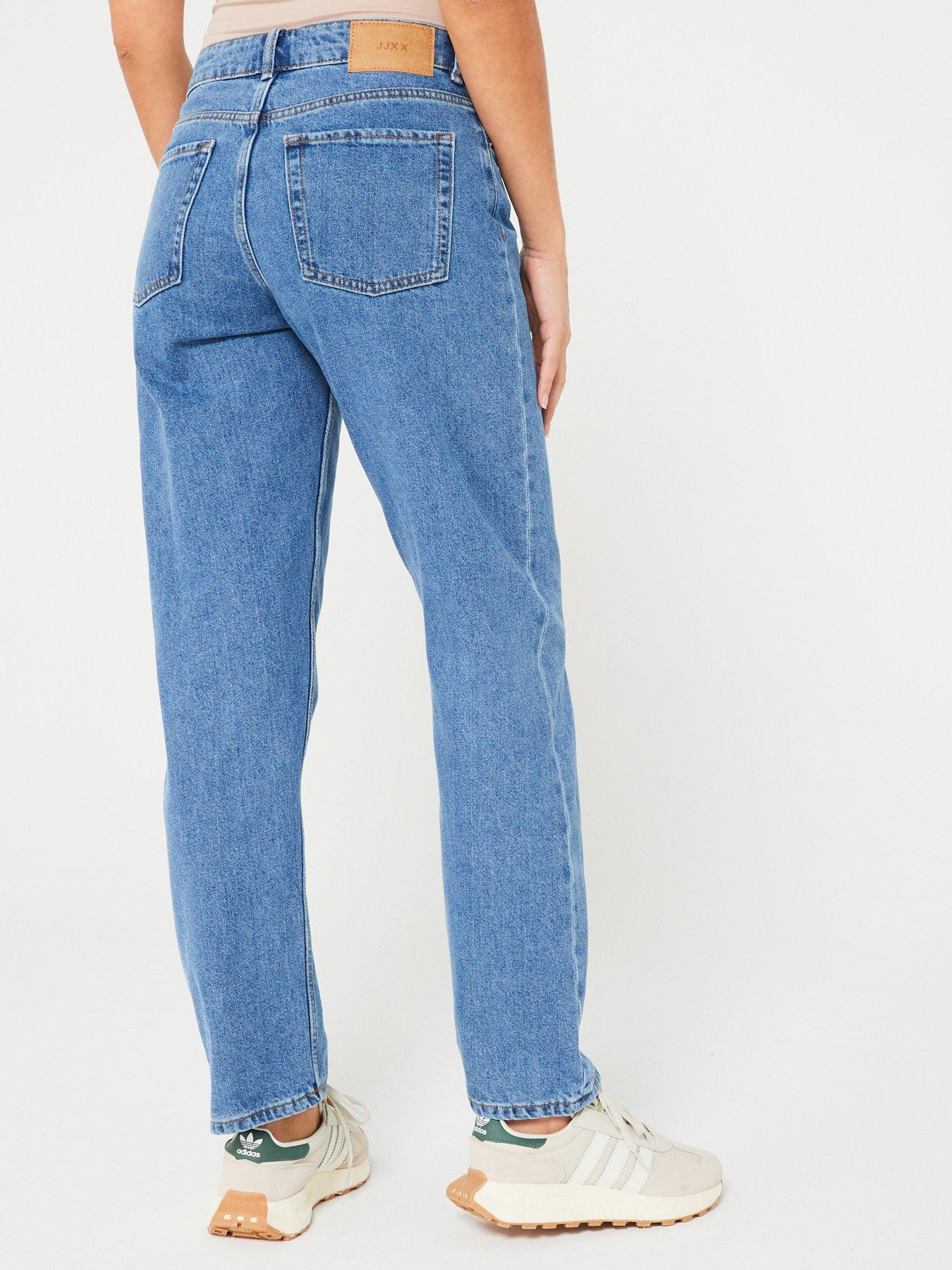 JJXX Seoul Mid Rise Straight Leg Jean - Mid Blue | Very.co.uk