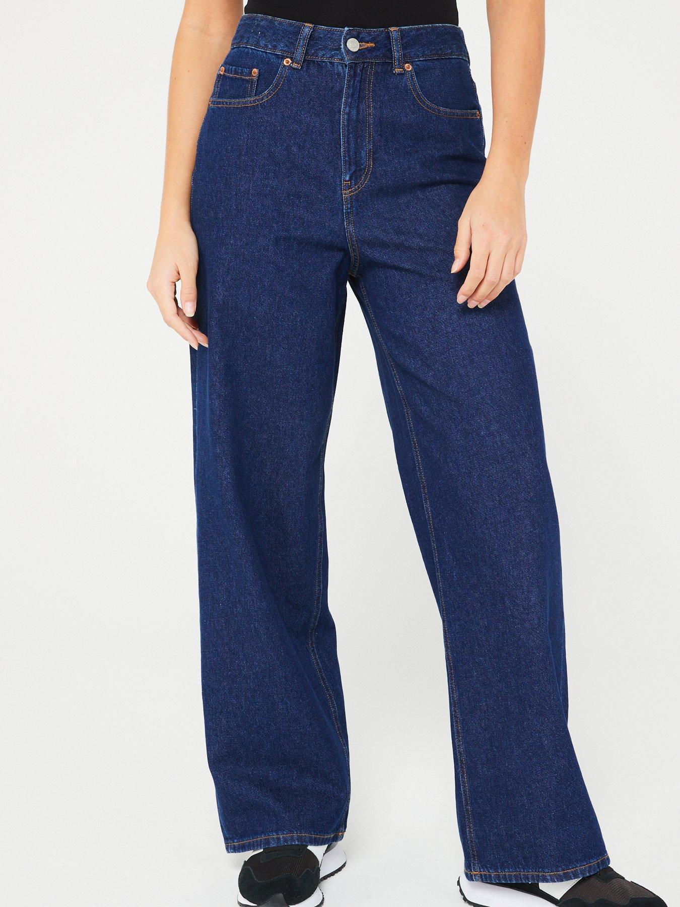 JJXX Tokyo High Rise Wide Leg Jean - Dark Blue | Very.co.uk