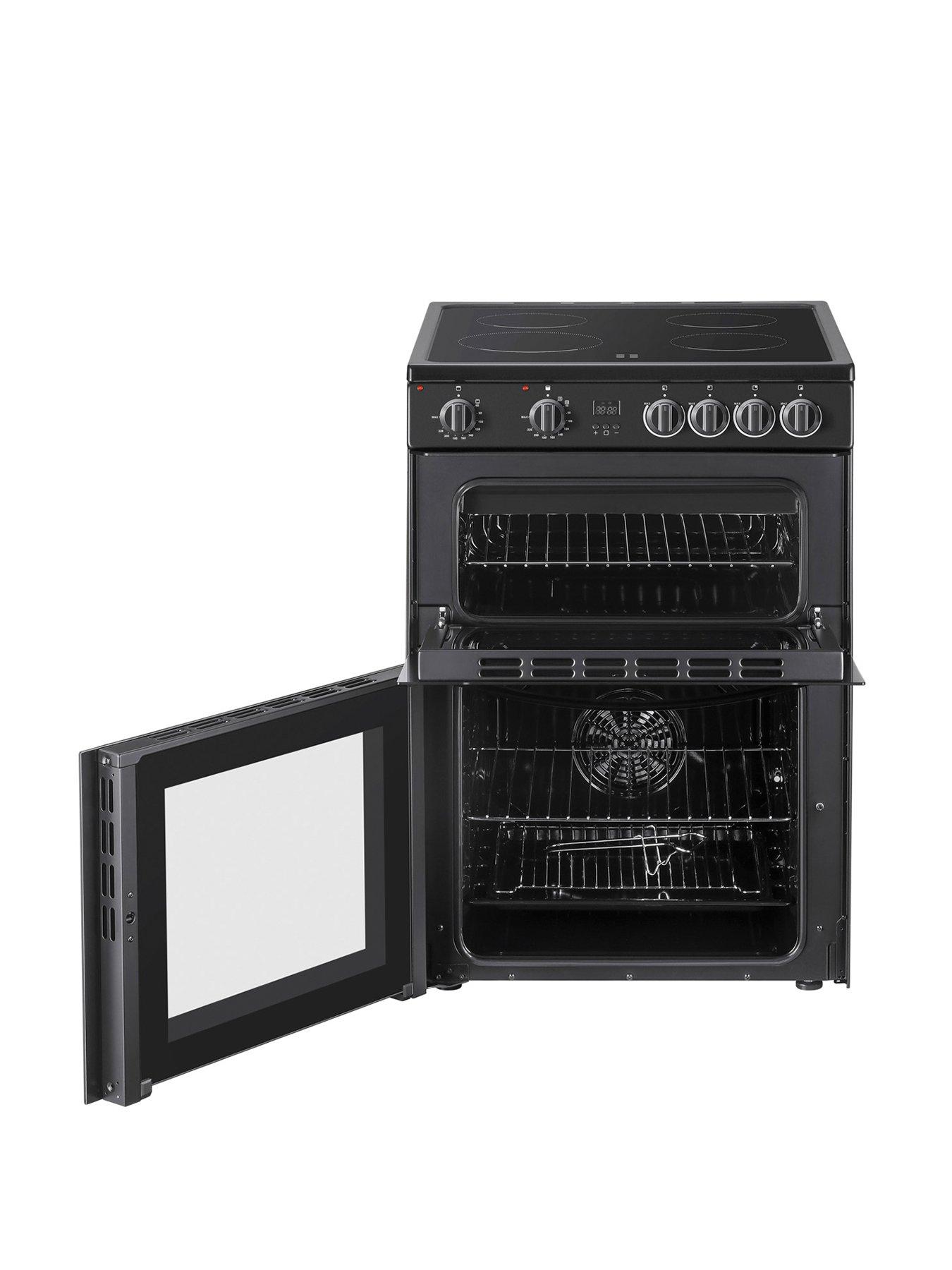 Swan SX16720B 60cm Wide Twin Cavity Electric Cooker with Ceramic Hob