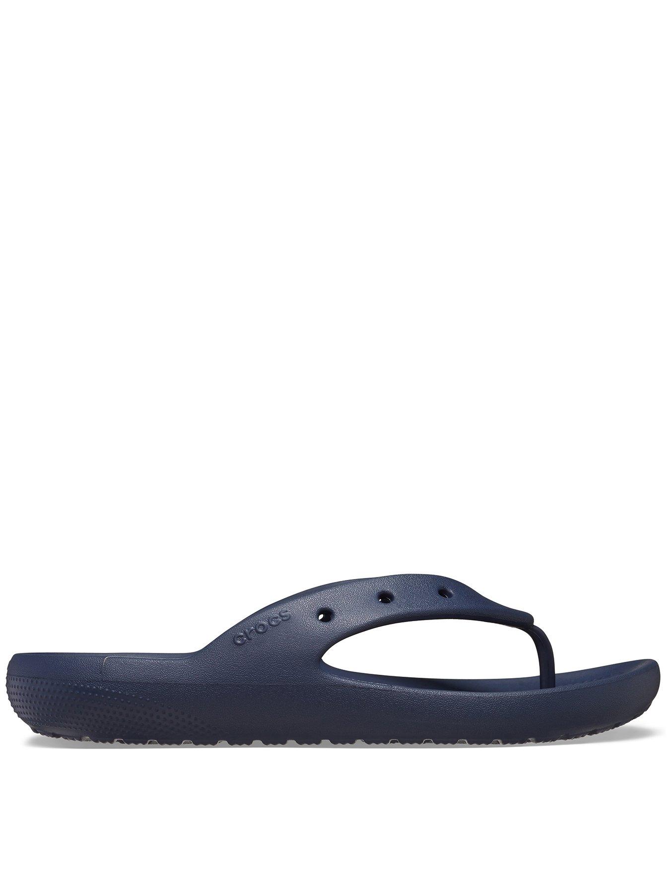 Crocs Classic Flip Sandal - Navy, Blue, Size 8, Women