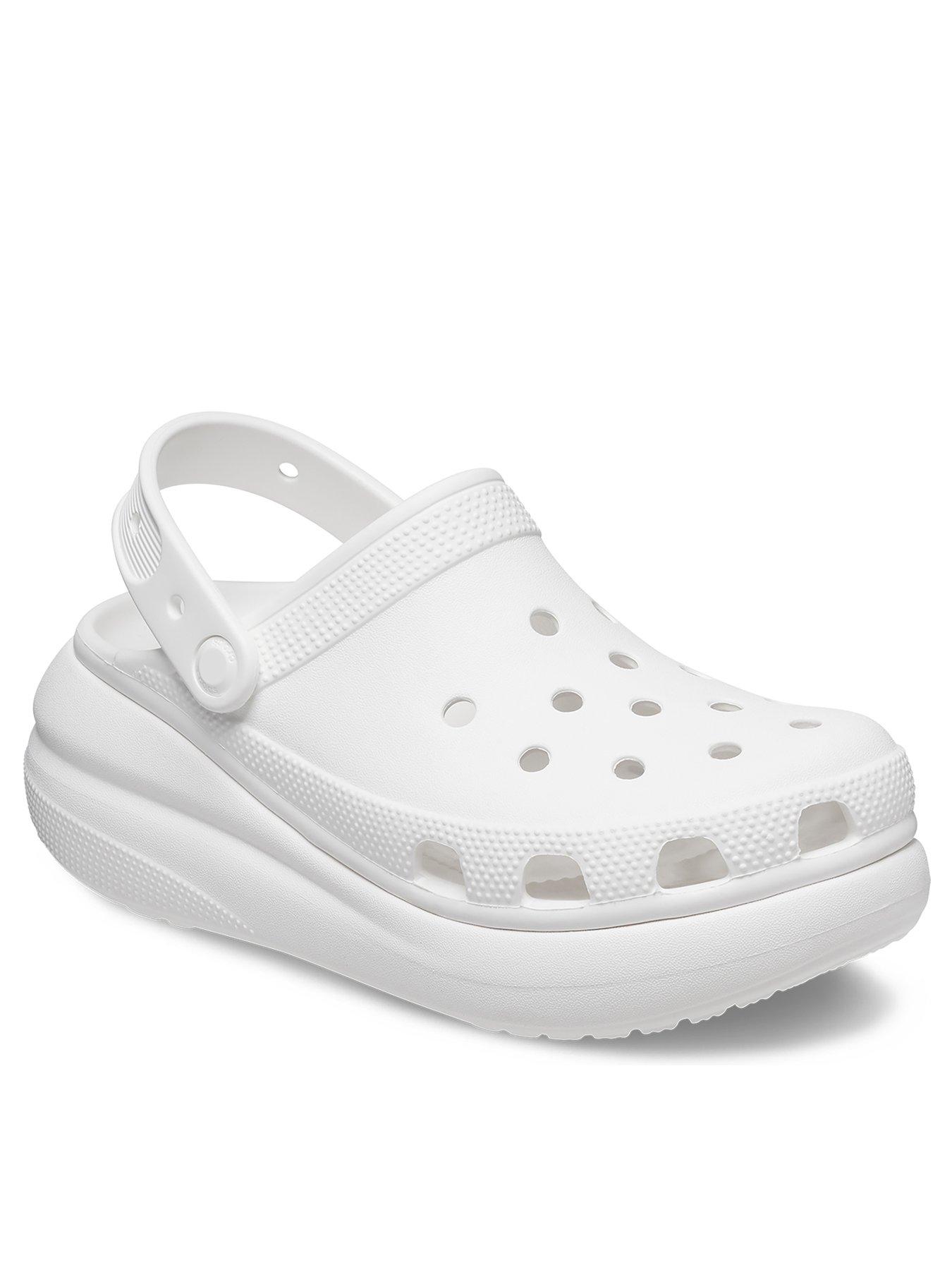 Crocs Crush Wedge Clog - White | Very.co.uk