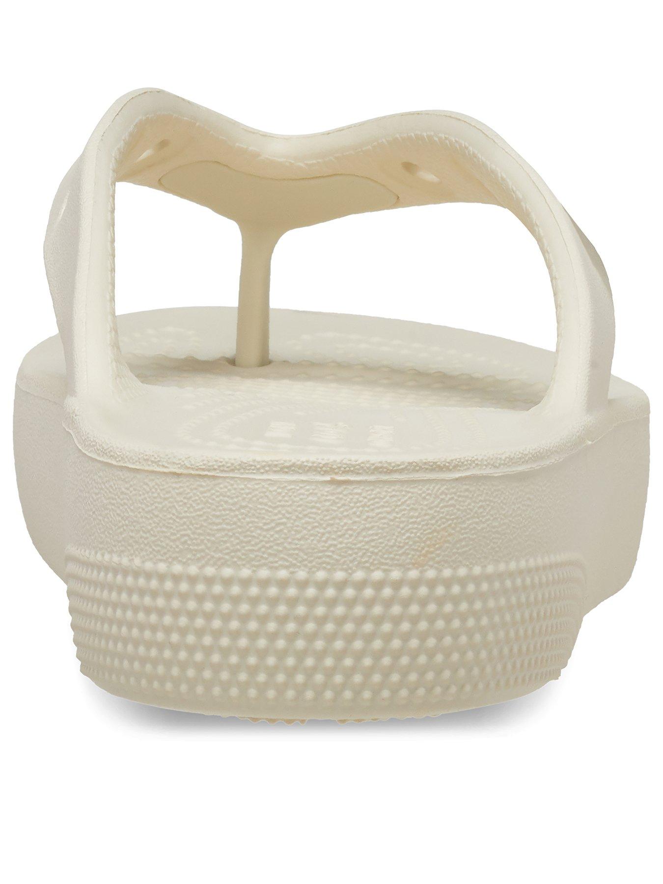 Crocs Classic Platform Flip Wedge - Bone | Very.co.uk