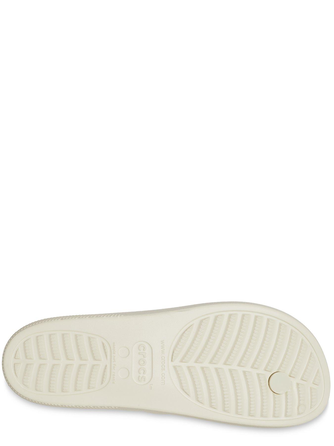 Crocs Classic Platform Flip Wedge - Bone | Very.co.uk